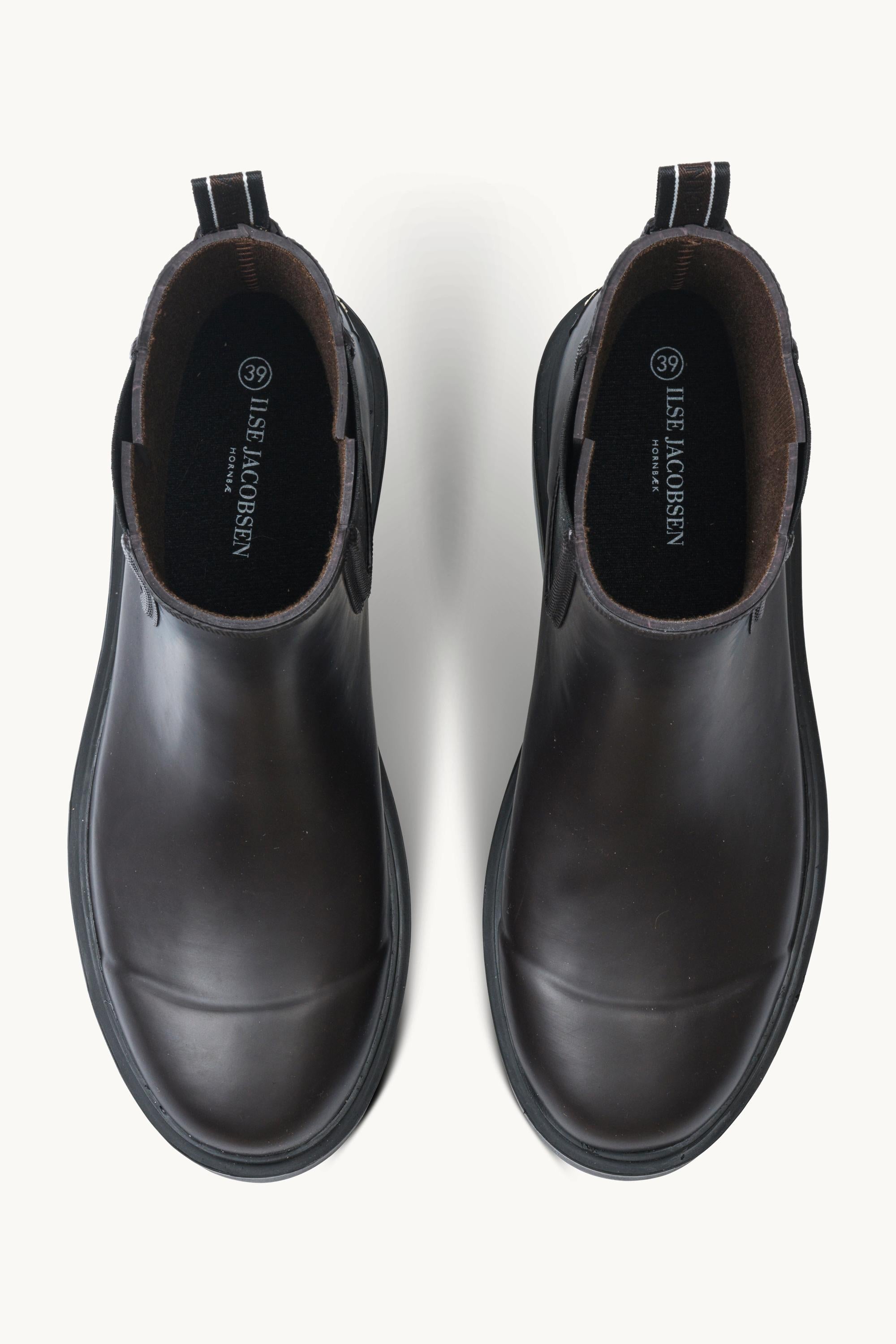 Chelsea Rain Boots - Brown Black