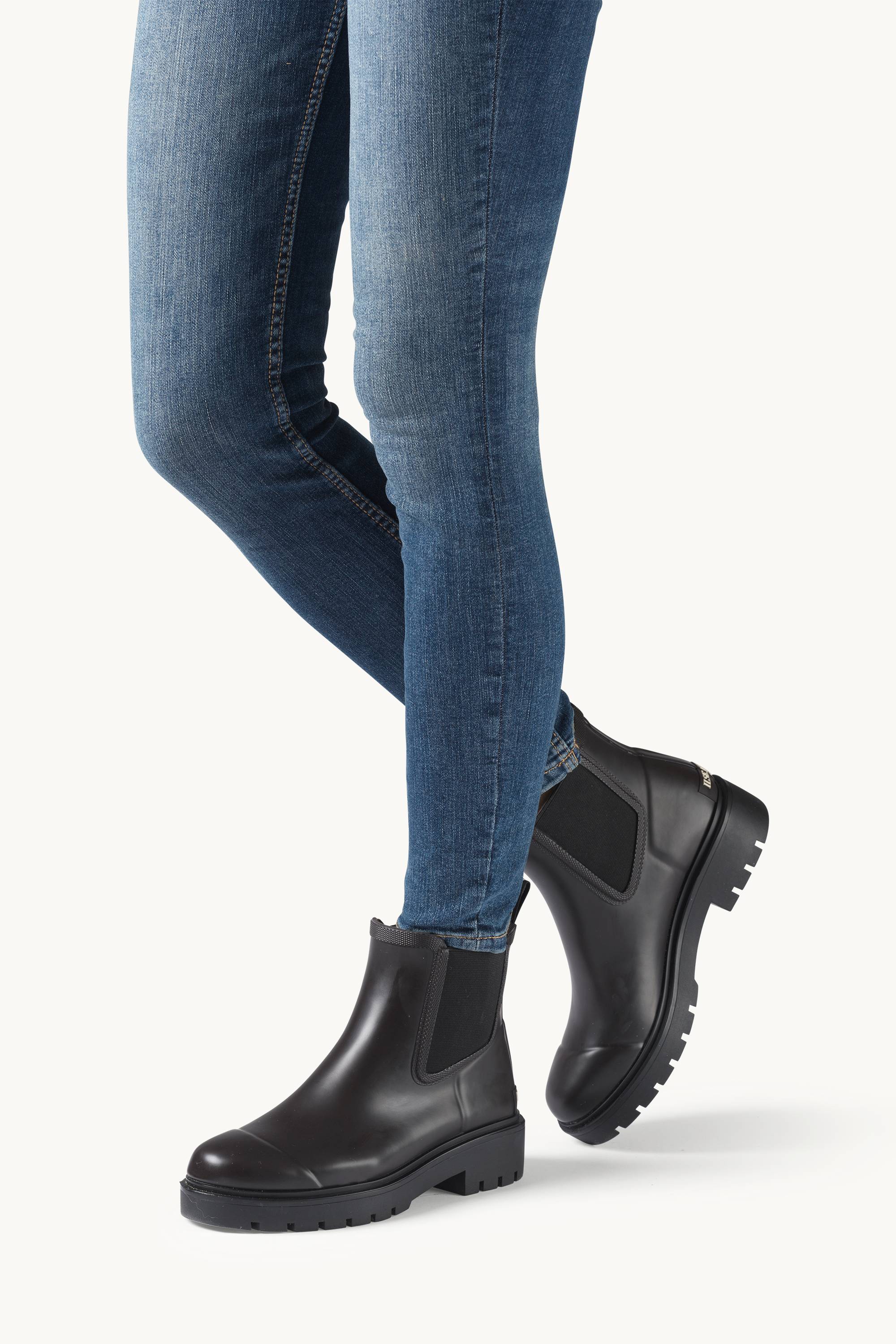Chelsea Rain Boots - Brown Black