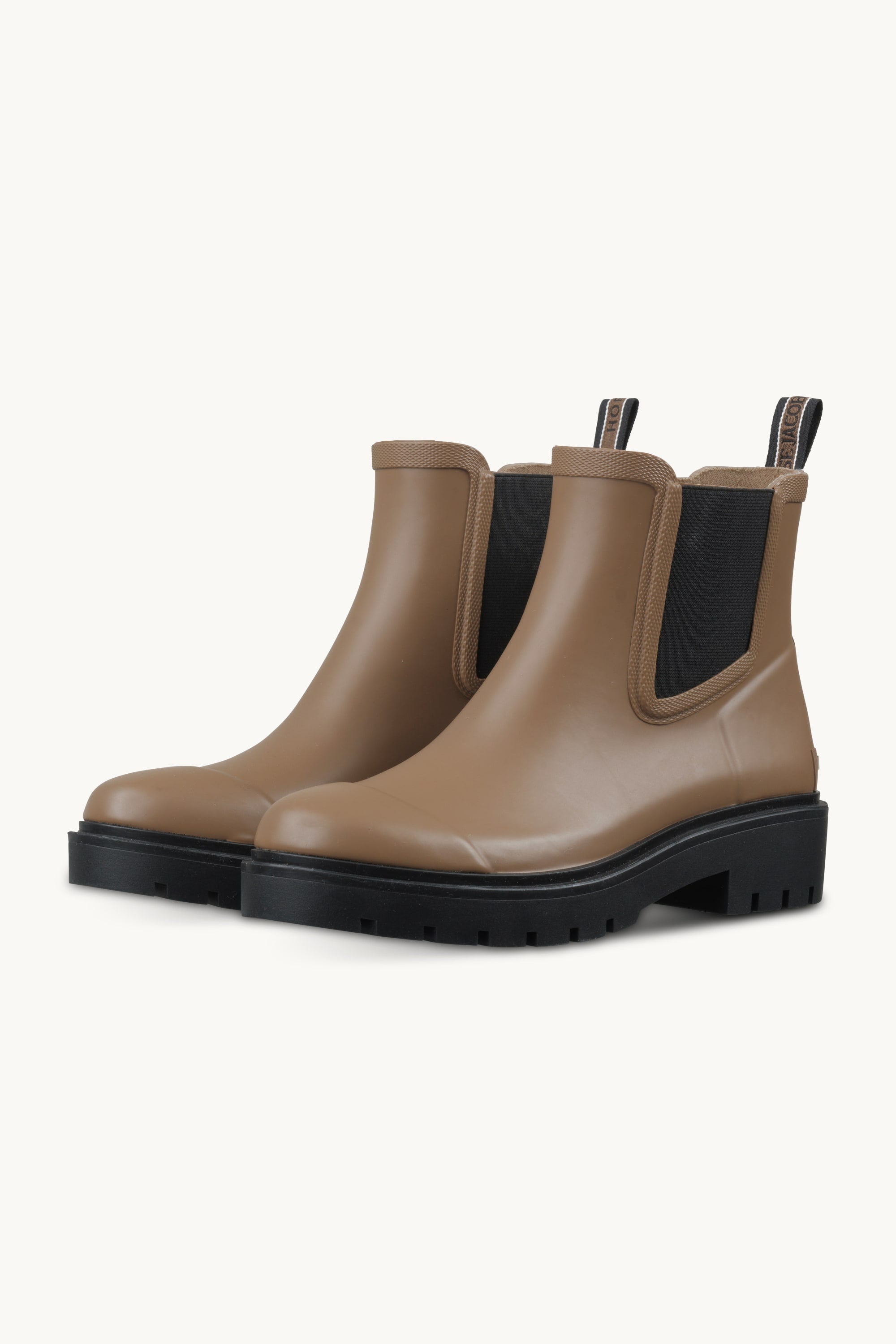 Chelsea Rain Boots - Mocca Black