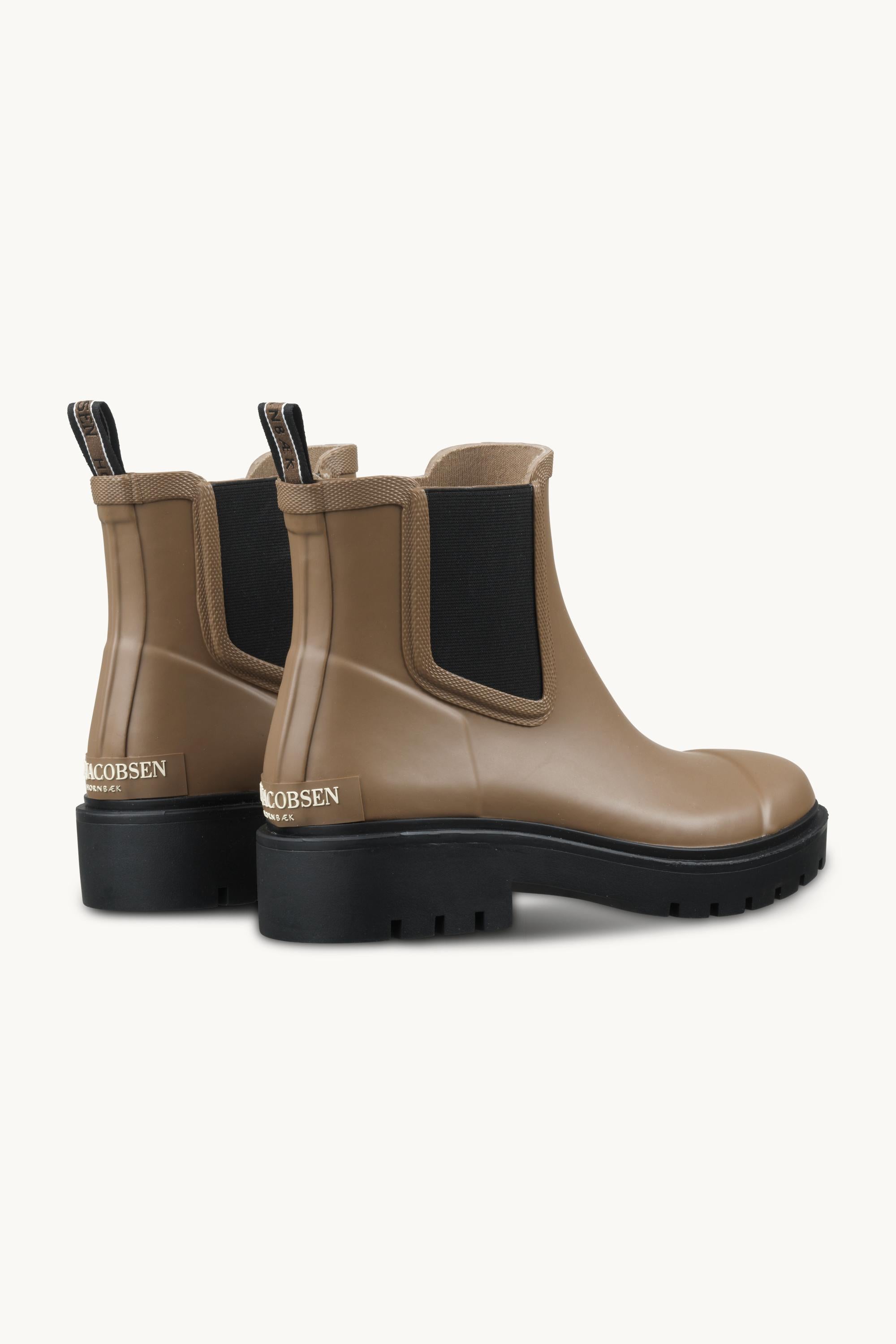 Chelsea Rain Boots - Mocca Black