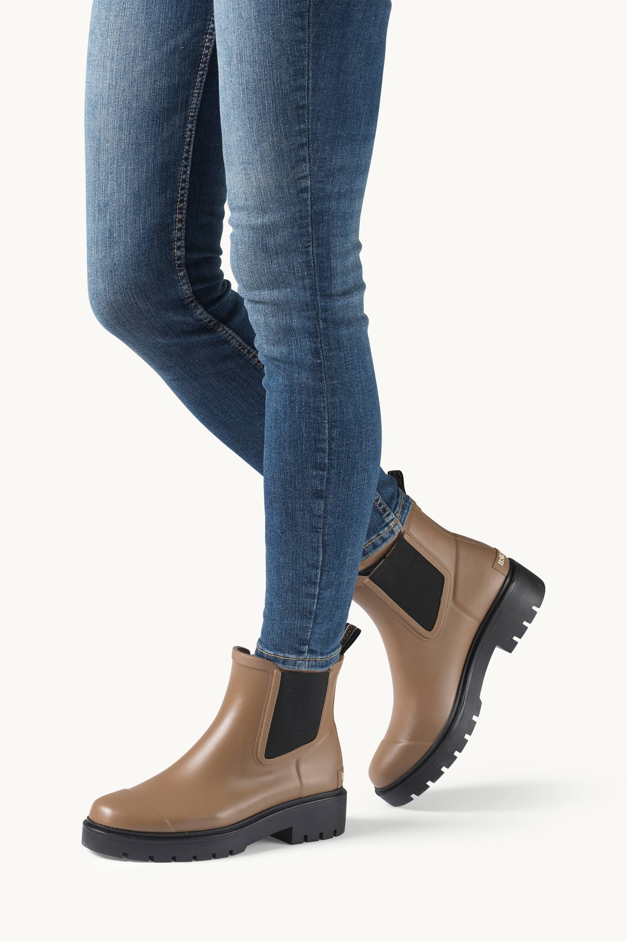 Chelsea Rain Boots - Mocca Black