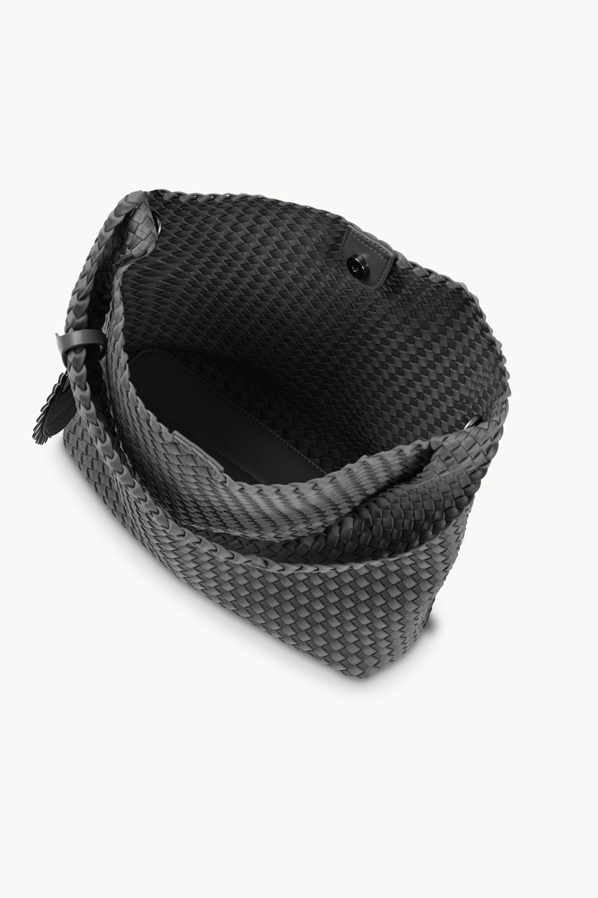 Woven Tote Bag - Black