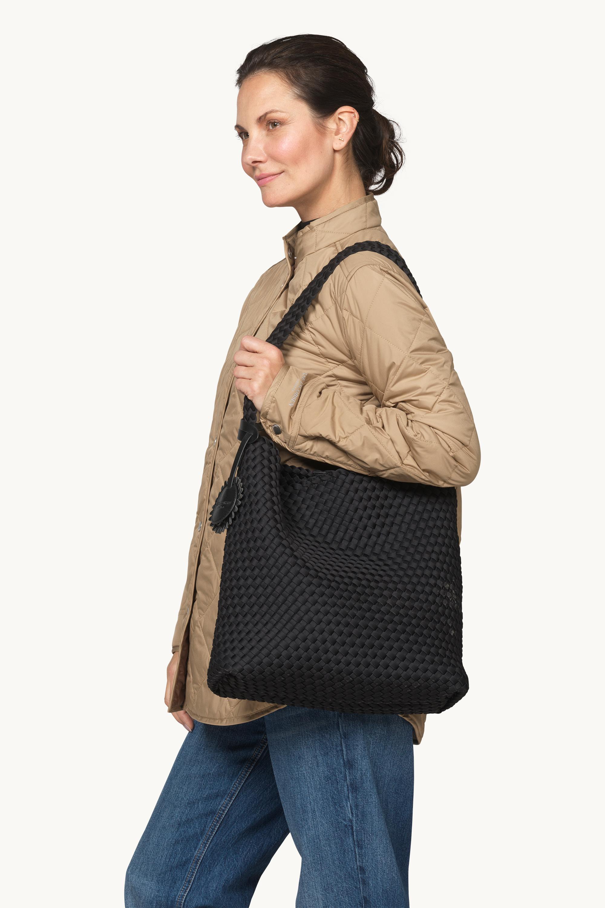 Woven Tote Bag - Black