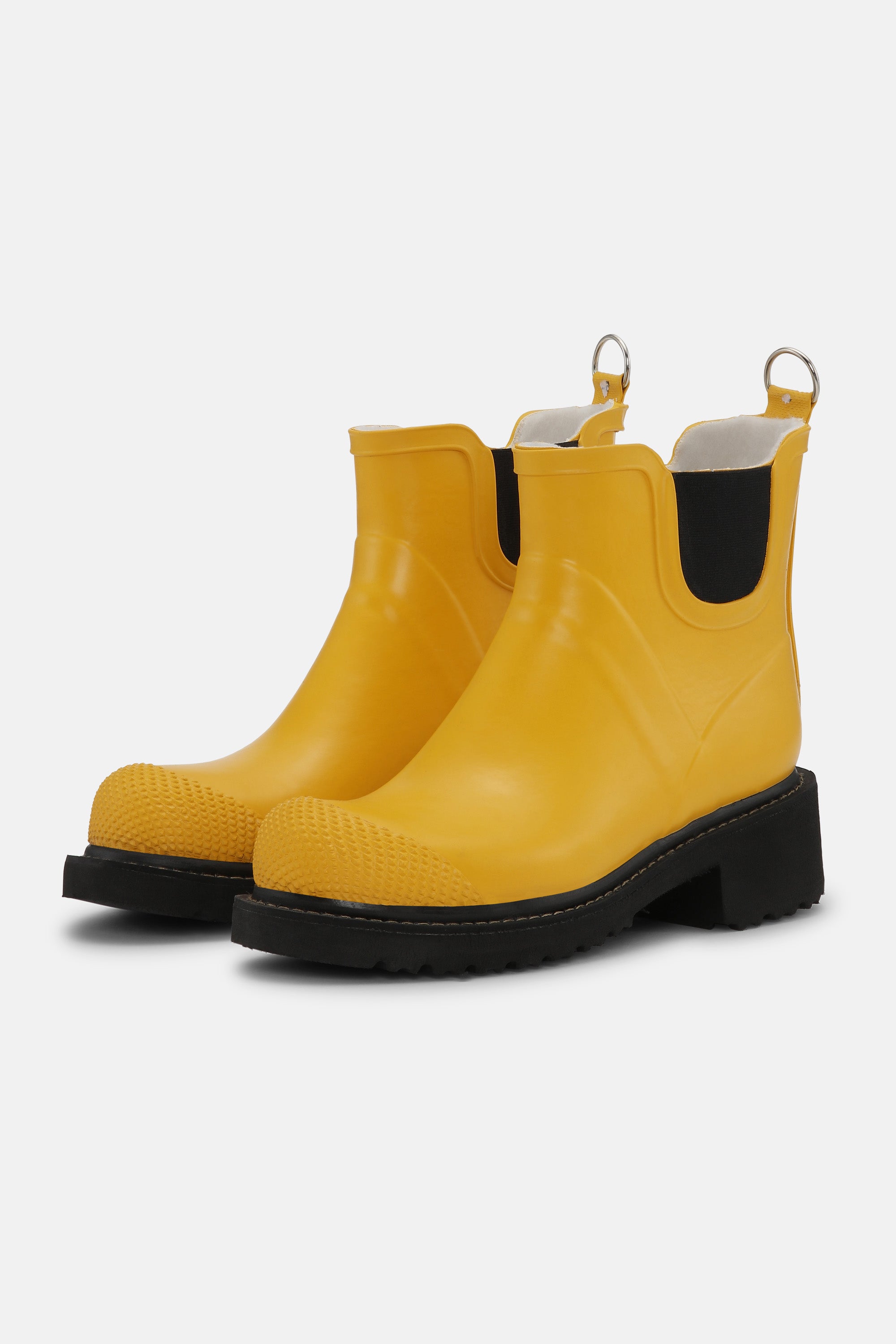 Ilse Jacobsen Hornbæk Footwear Short Rubber Boots With High Heel Rain boots 808 Cyber Yellow