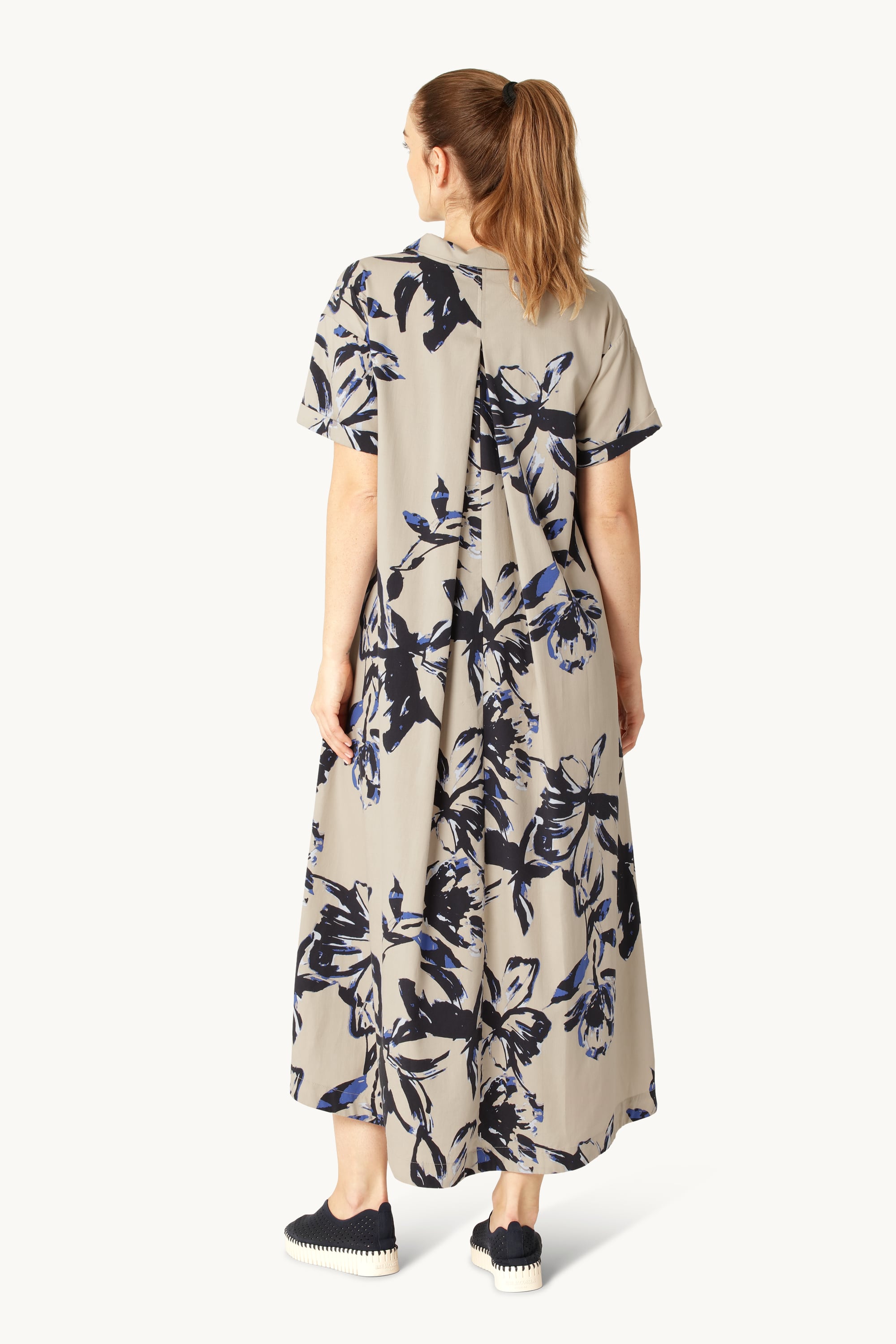 Robe Longue A-ligne - Sand Artsy Stroke Flower