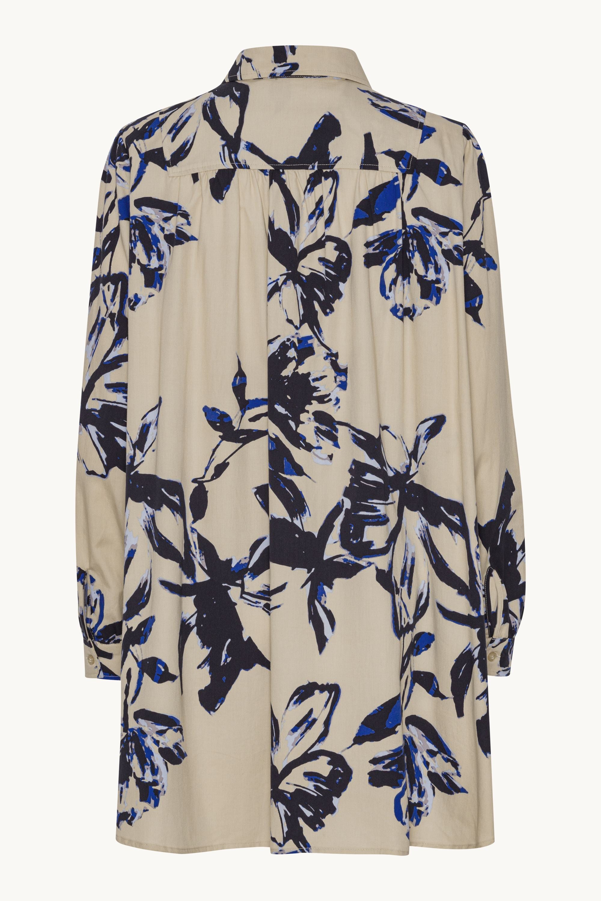 Robe Tunique Longue - Sand Artsy Stroke Flower