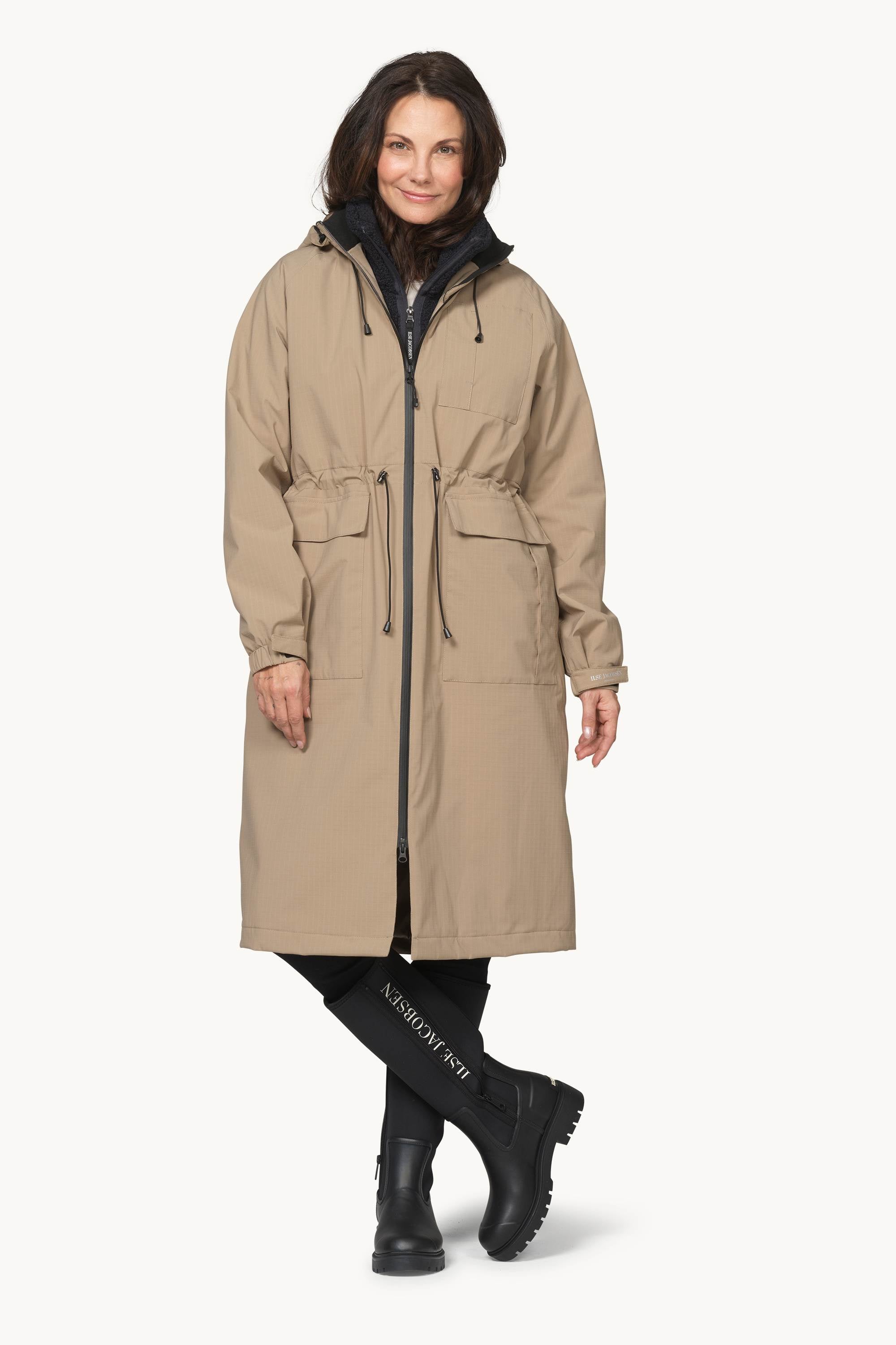 Long Winter Coat - Greige