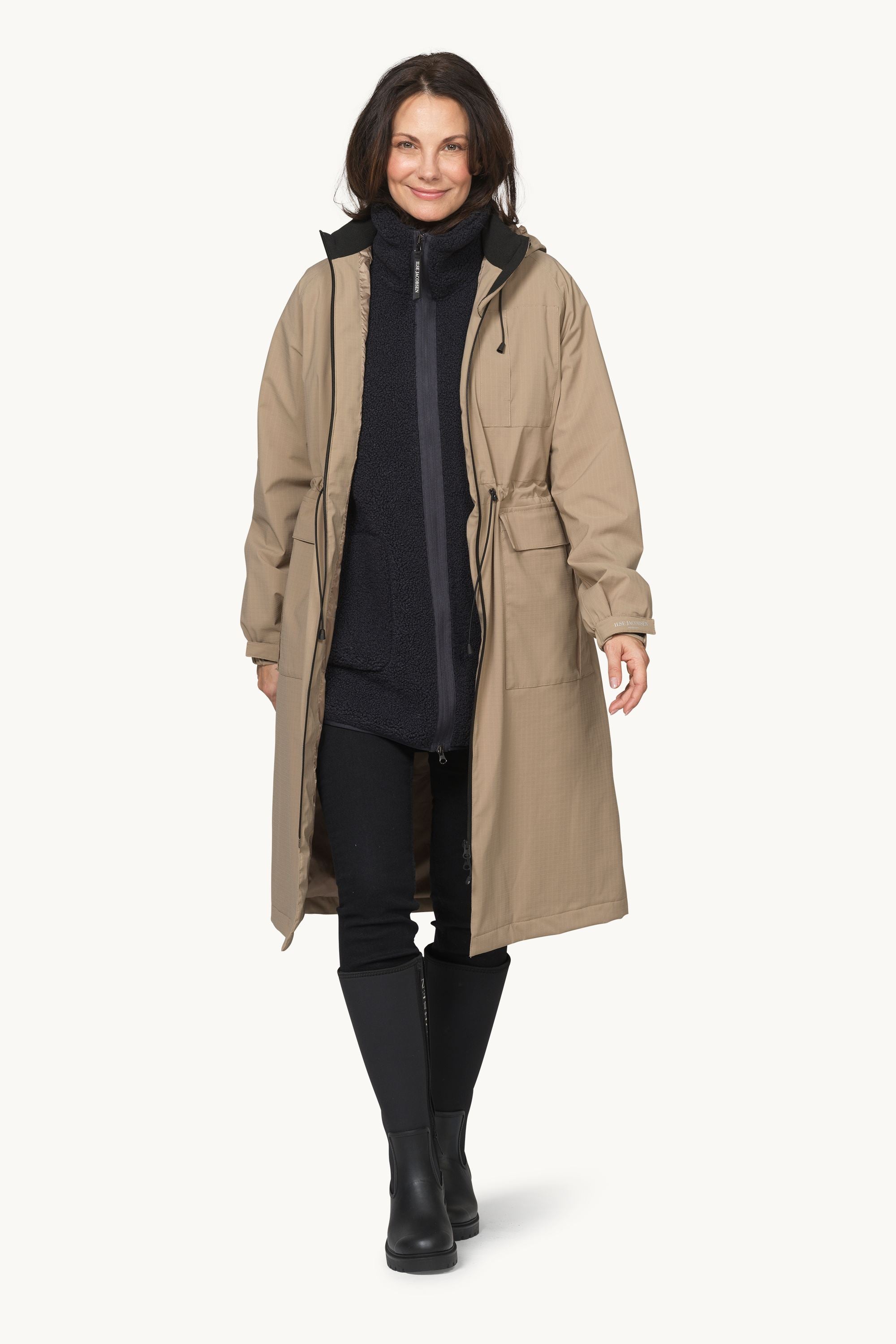 Long Winter Coat - Greige