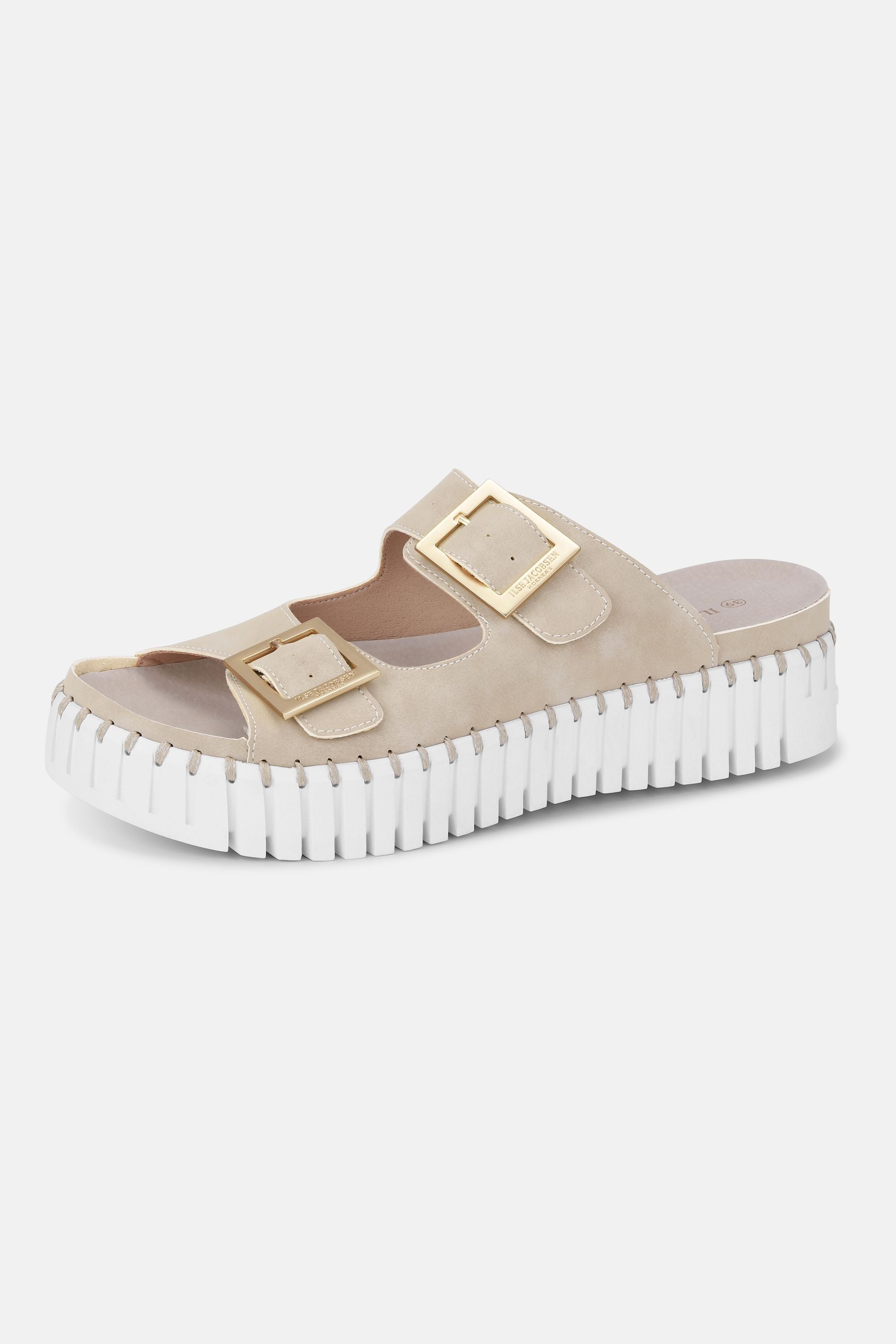 Platform Sandals Buckle - Atmosphere White