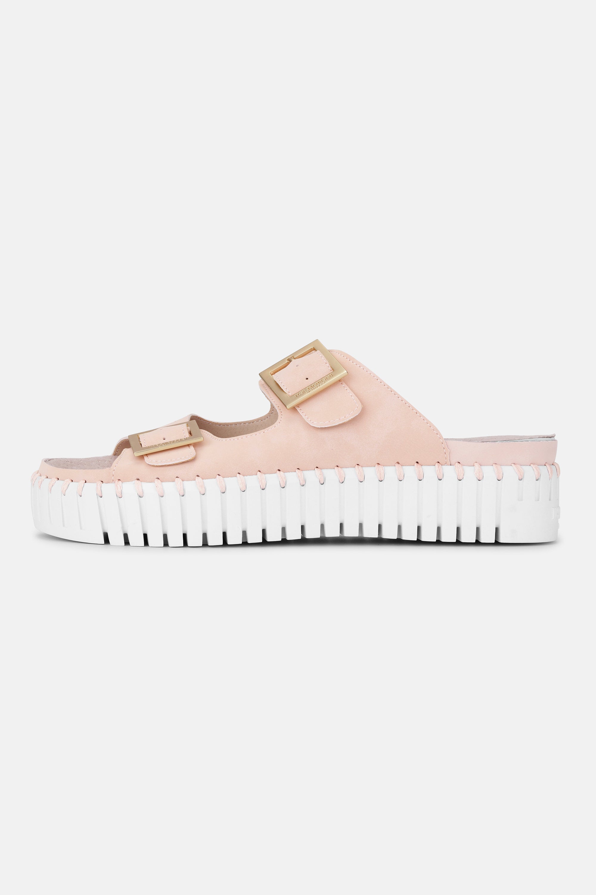 Platform Sandals Buckle - Adobe Rose White