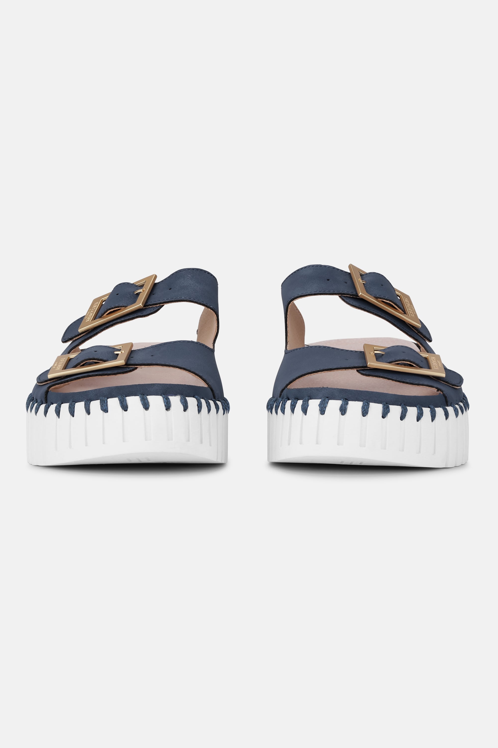 Sandales à Boucles Plateau - Blue Greyness White