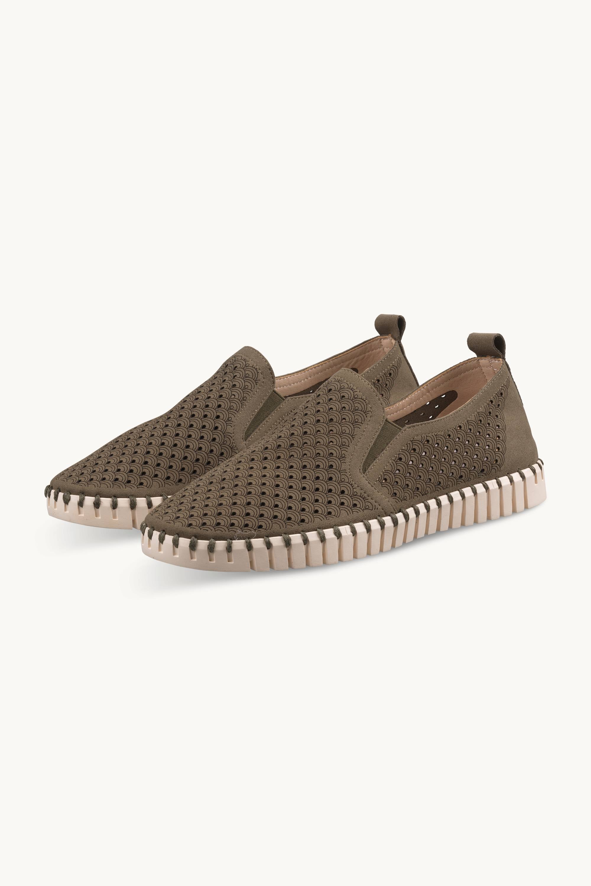 Men’s Comfort Shoes - Deep Olive Pearled Ivory