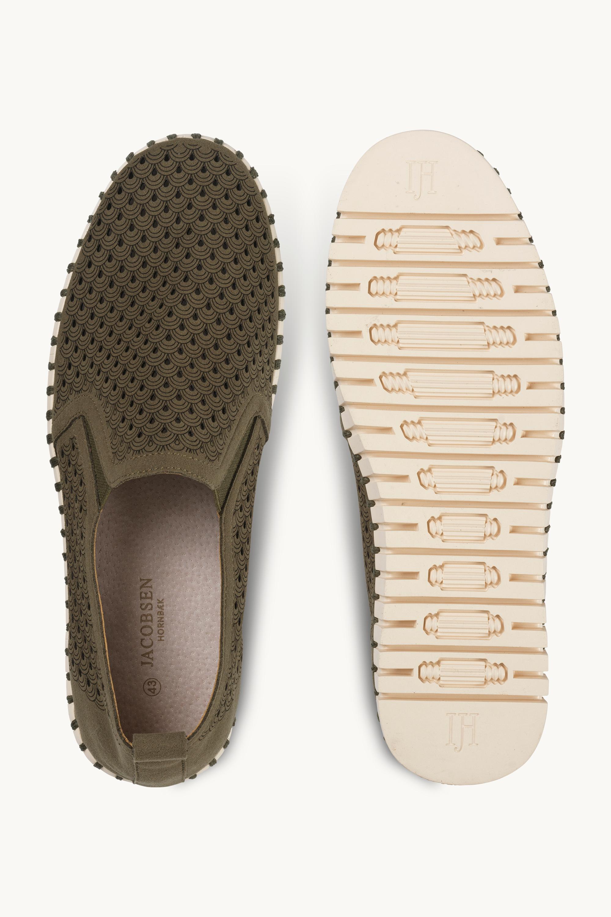 Men’s Comfort Shoes - Deep Olive Pearled Ivory