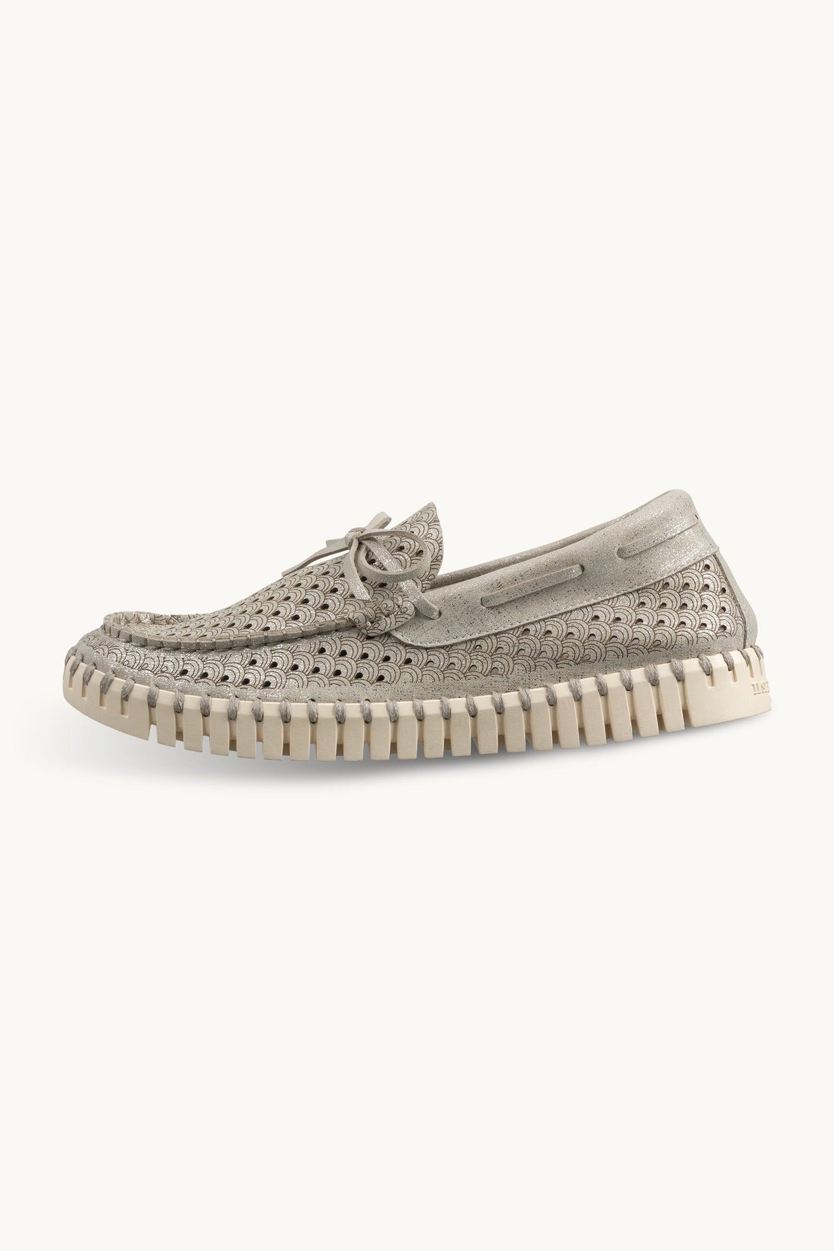 Tulip Sailor Shoe Glitter - Silver Pearled Ivory