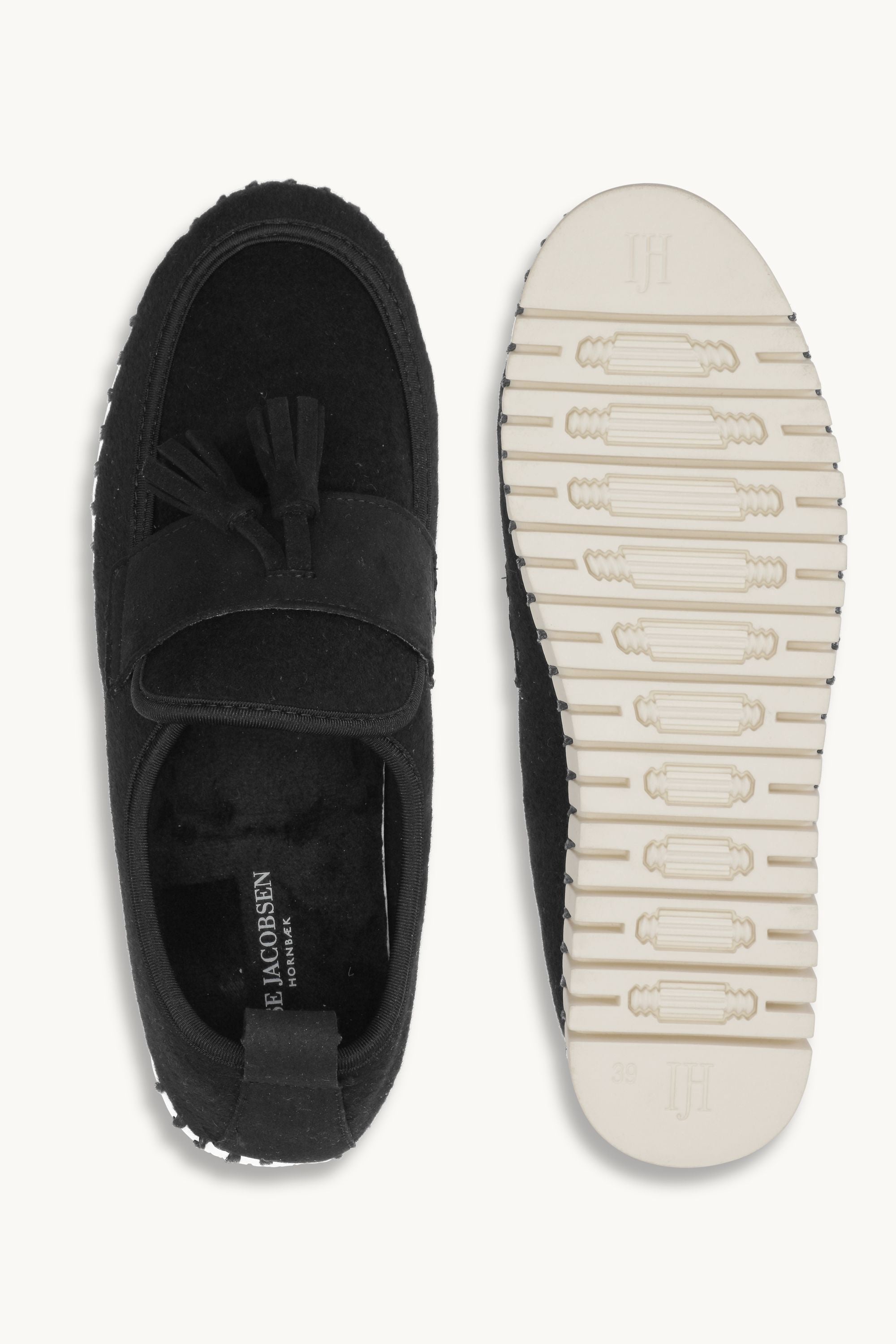 Tulip Wool Loafer - Black Pearled Ivory