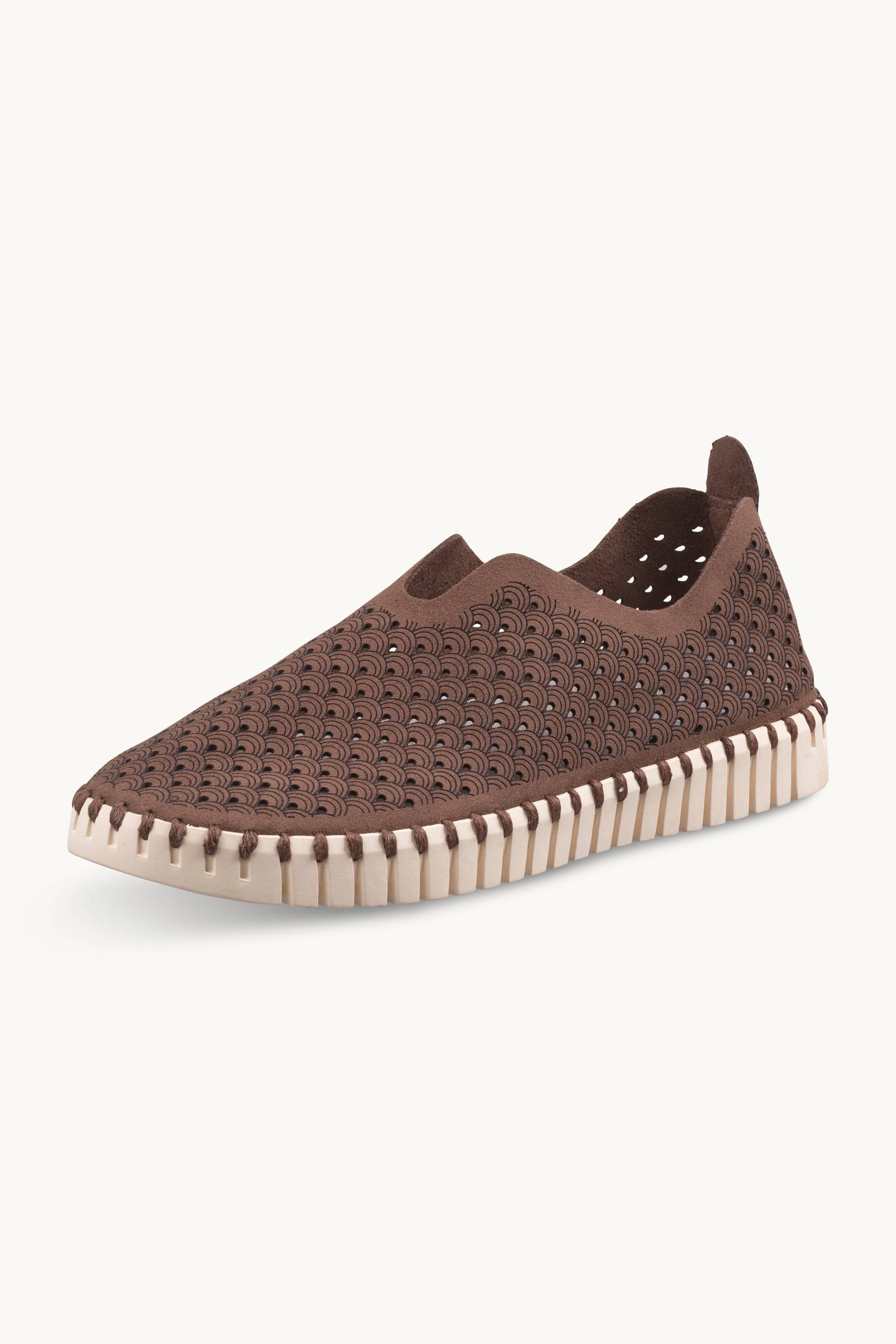 Tulip Shoe - Brown Pearled Ivory