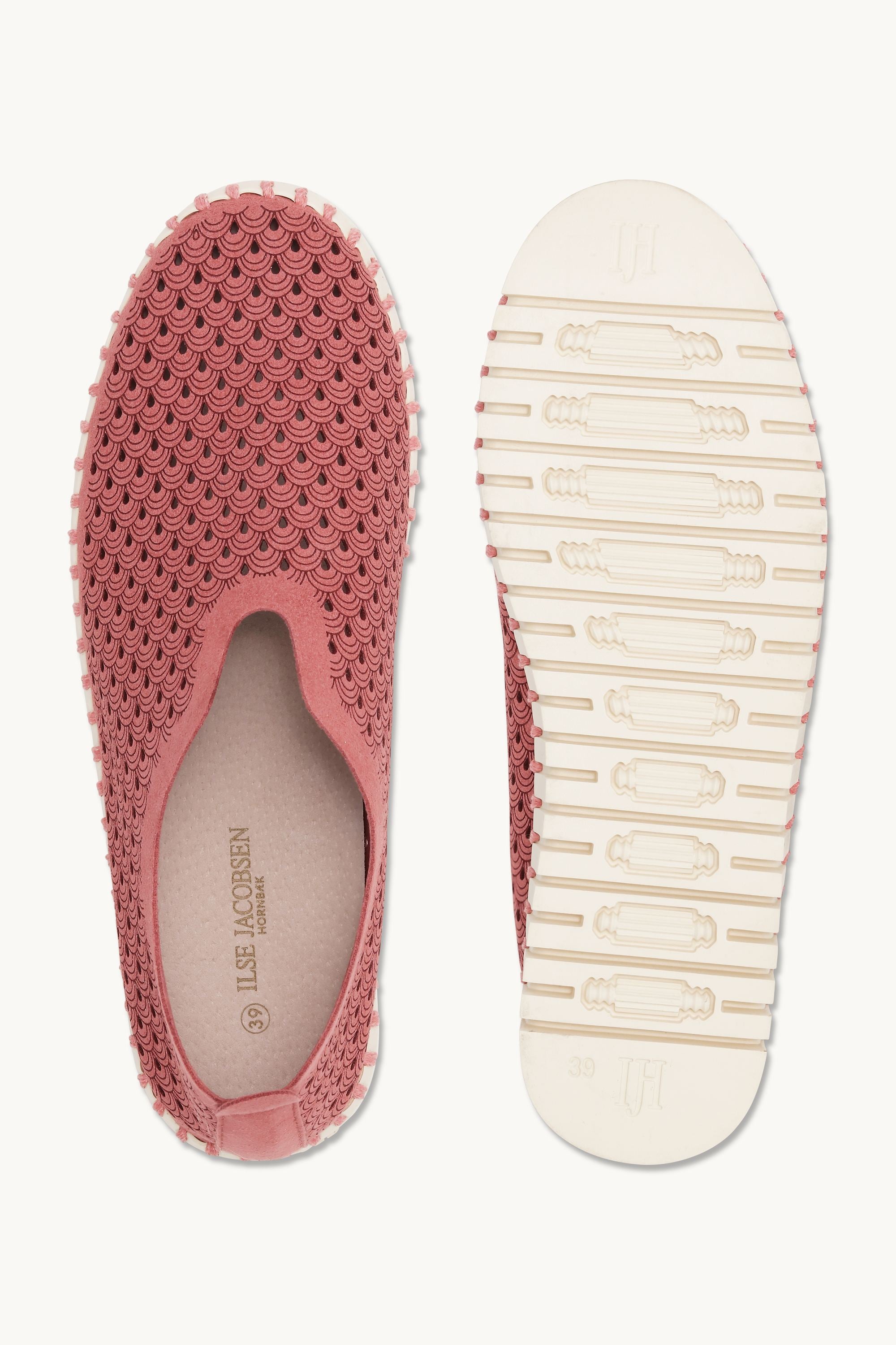 Tulip Mocassins - Rouge Pearled Ivory