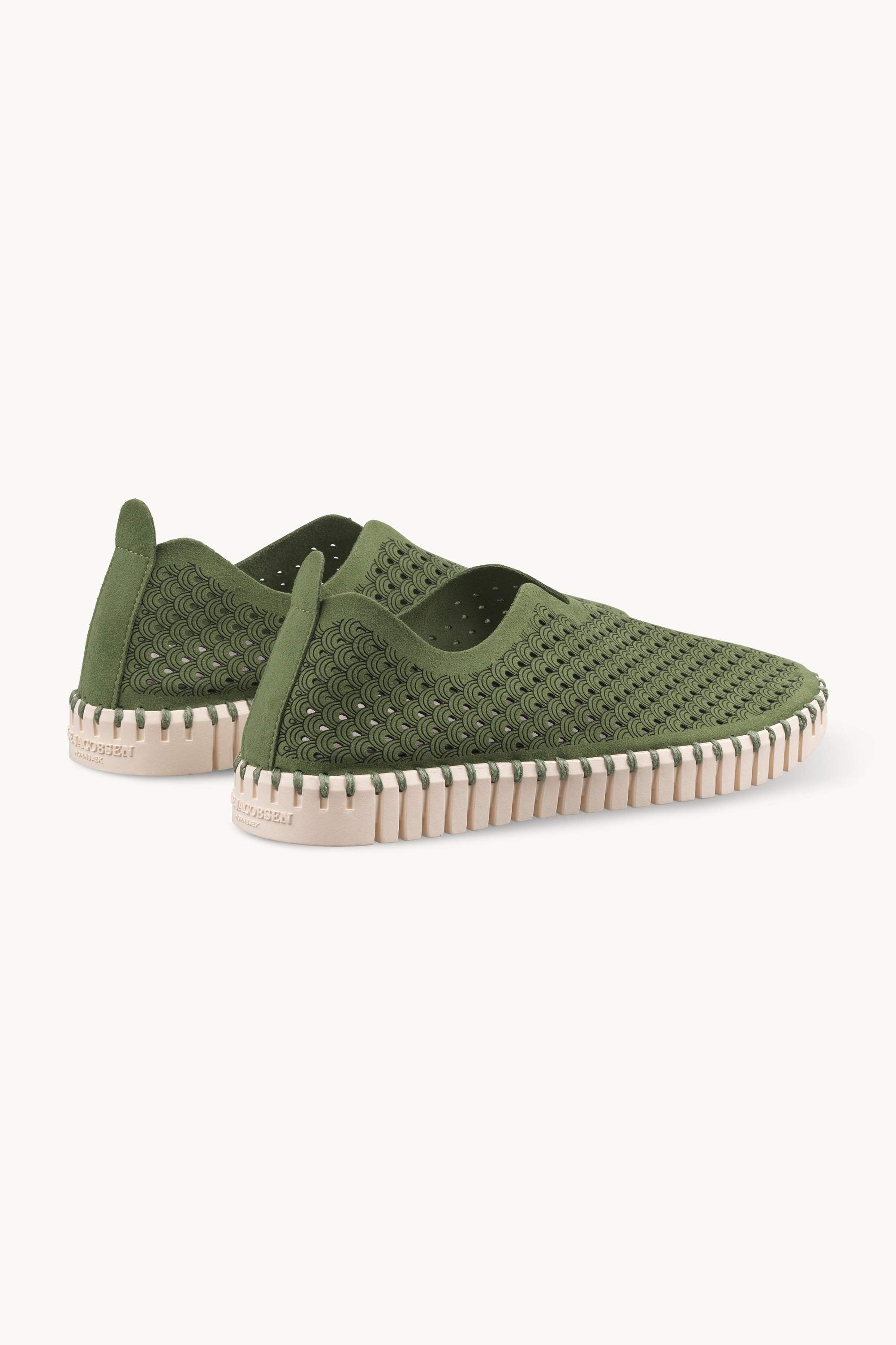 Tulip Shoe - Artichoke Green Pearled Ivory