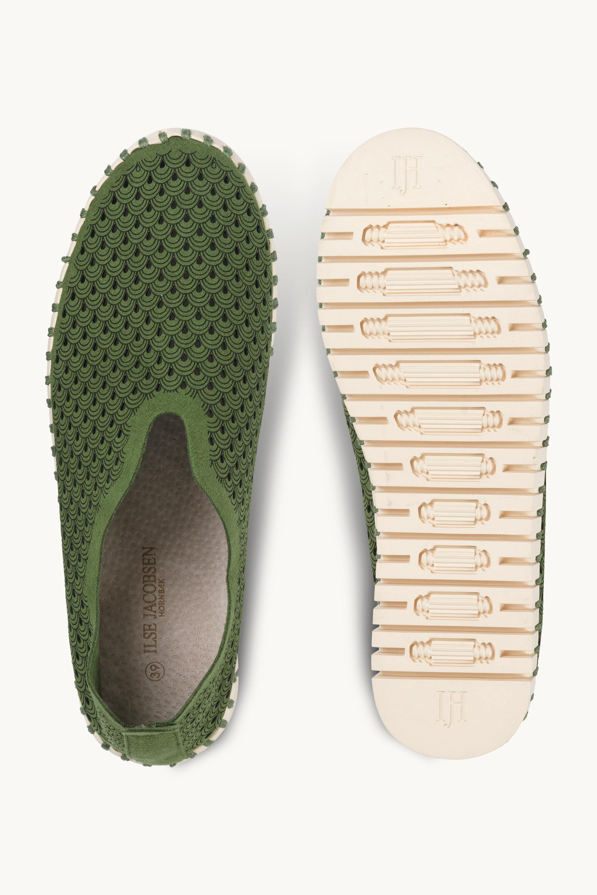 Tulip Shoe - Artichoke Green Pearled Ivory