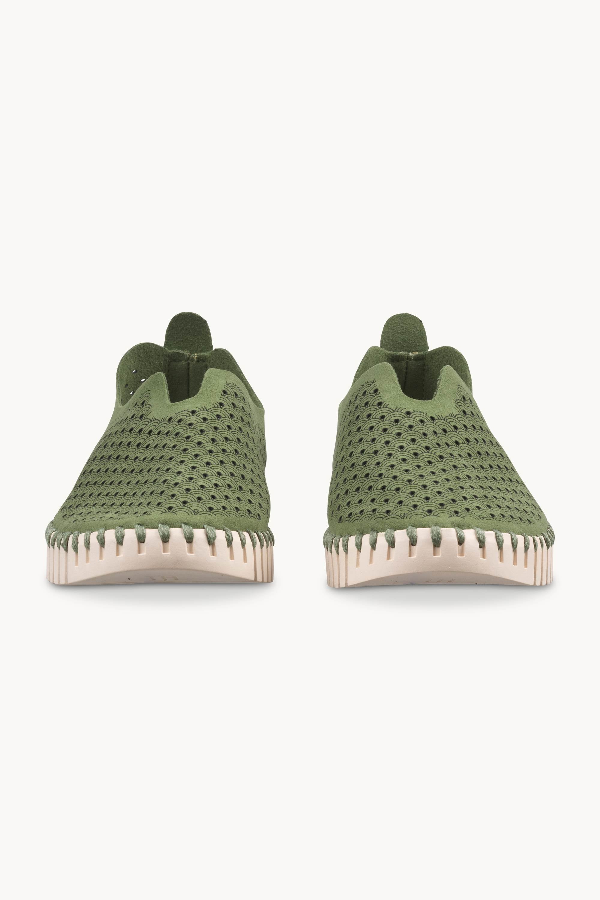 Tulip Shoe - Artichoke Green Pearled Ivory