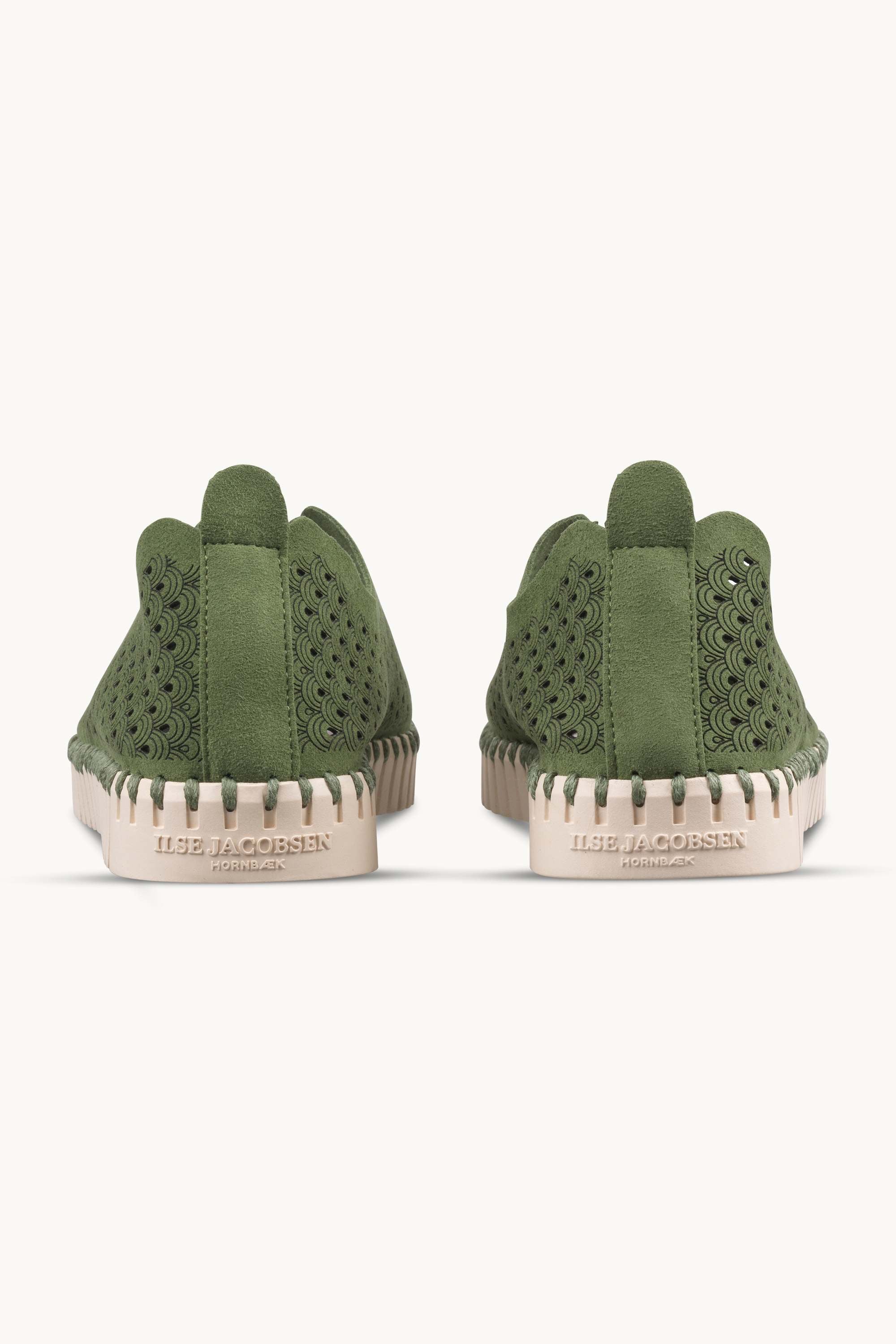 Tulip Shoe - Artichoke Green Pearled Ivory