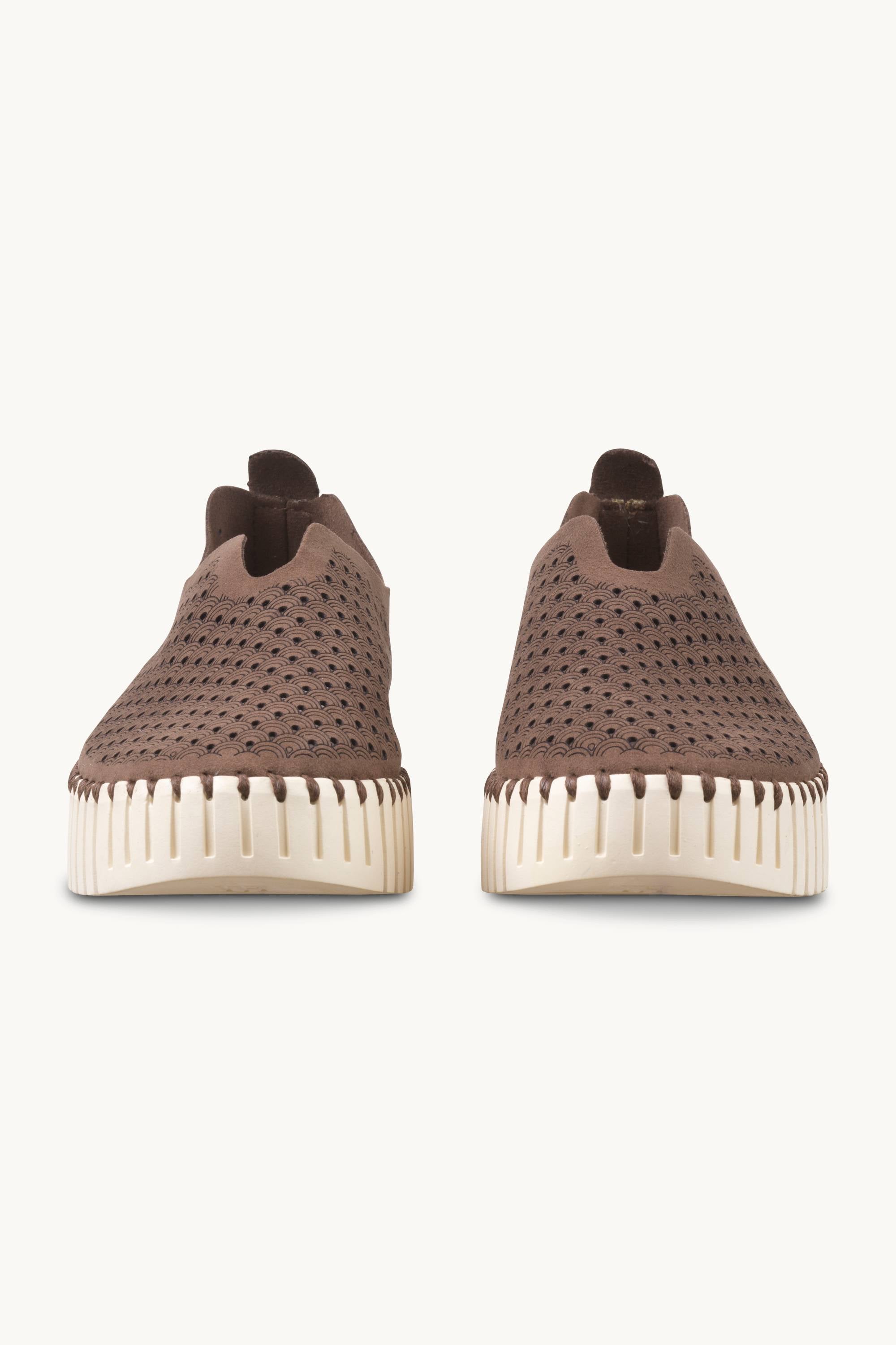 Platform Tulip Flats - Brown Pearled Ivory