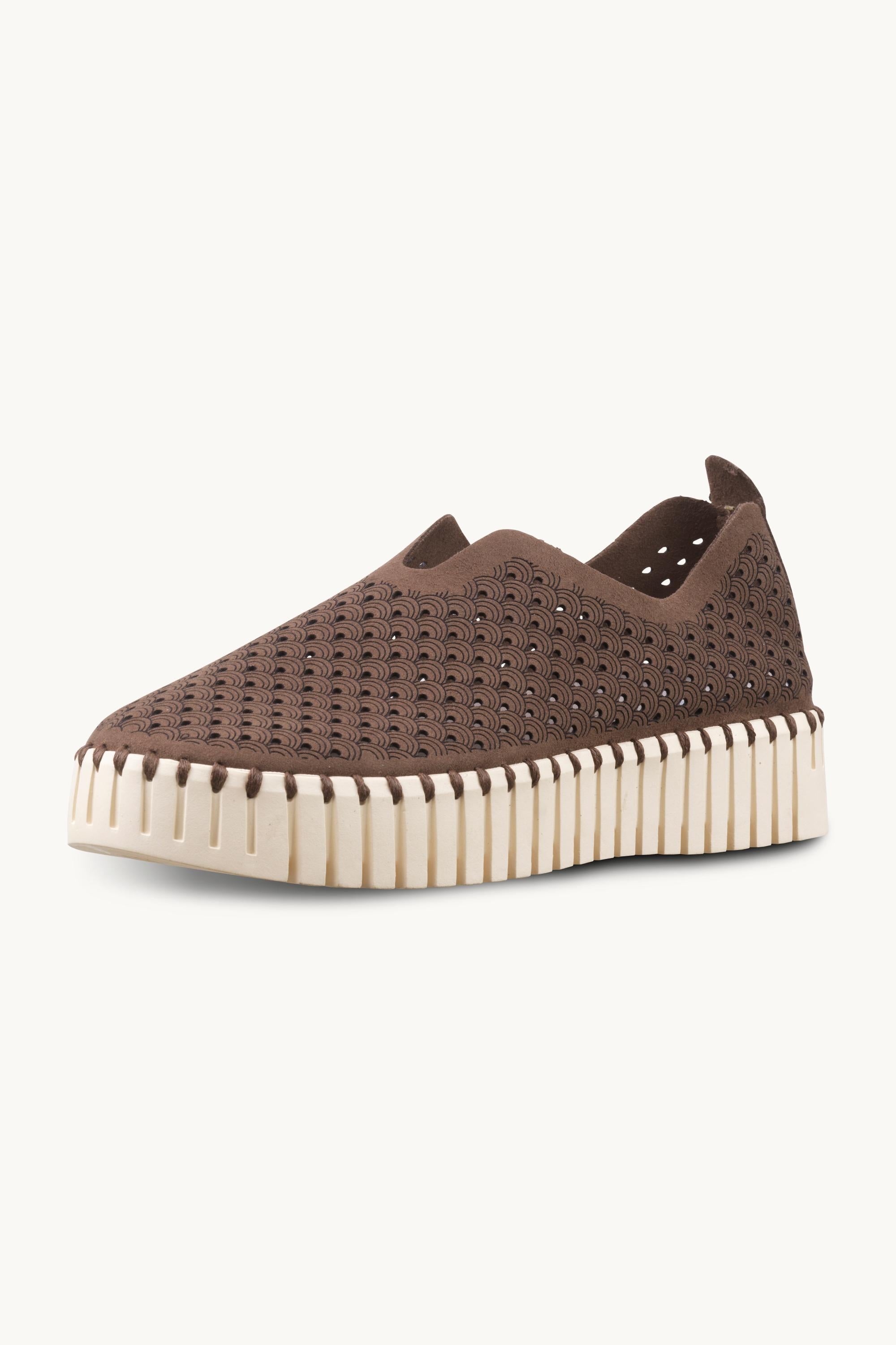 Platform Tulip Flats - Brown Pearled Ivory
