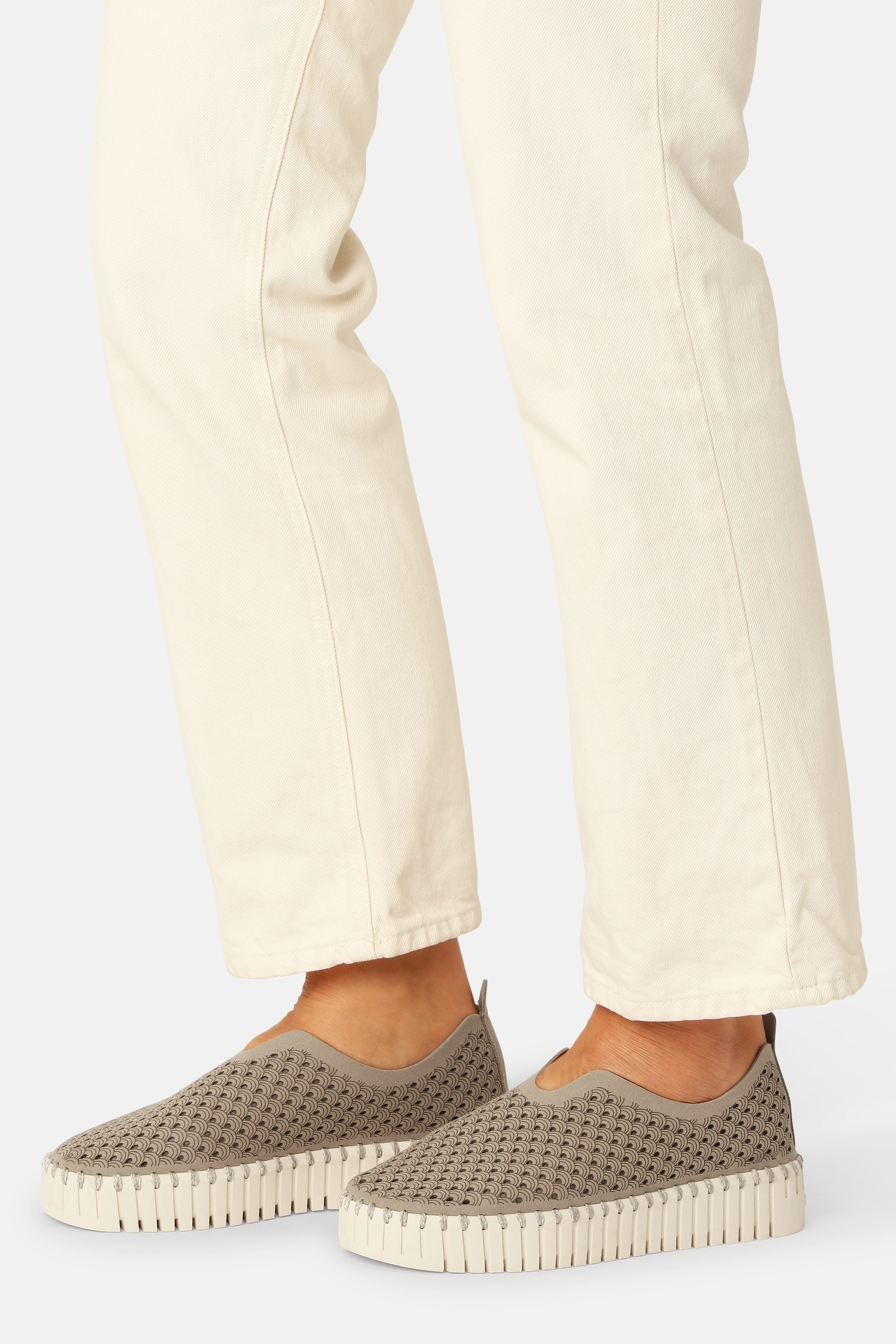 Platform Tulip Flats - Coriander Pearled Ivory