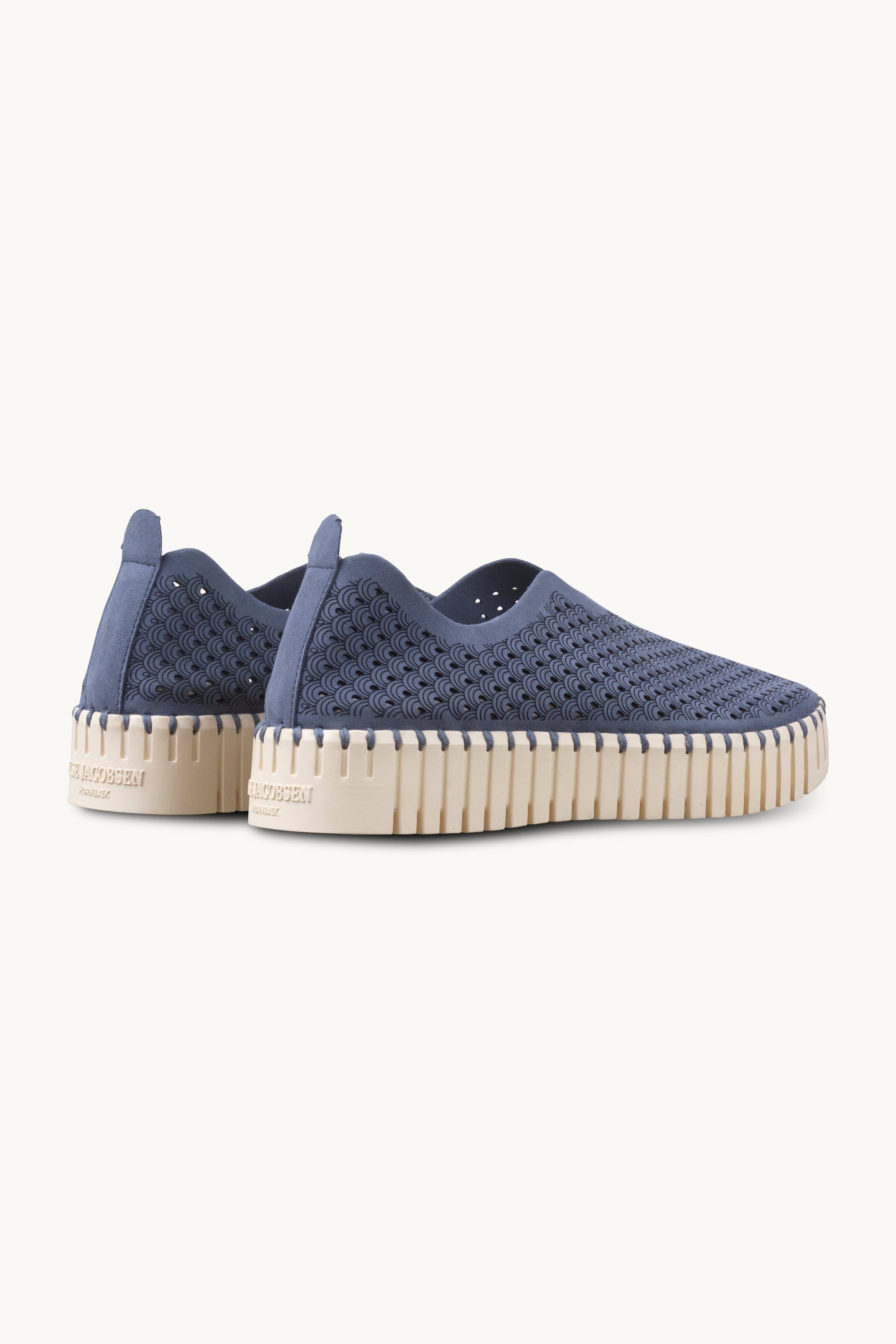 Platform Tulip Flats - Ombre Blue Pearled Ivory