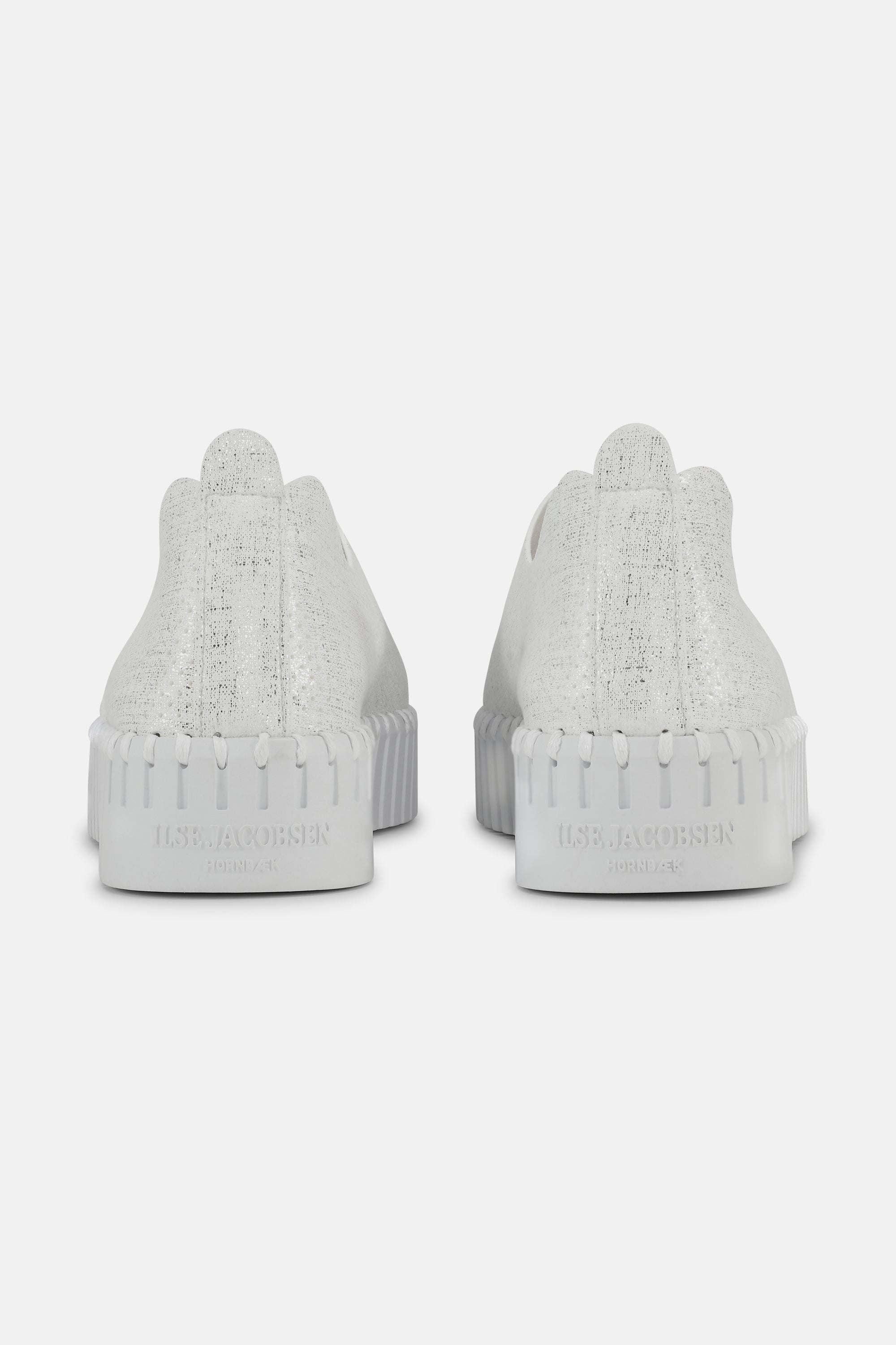 Platform Tulip Sko Glitter - White White