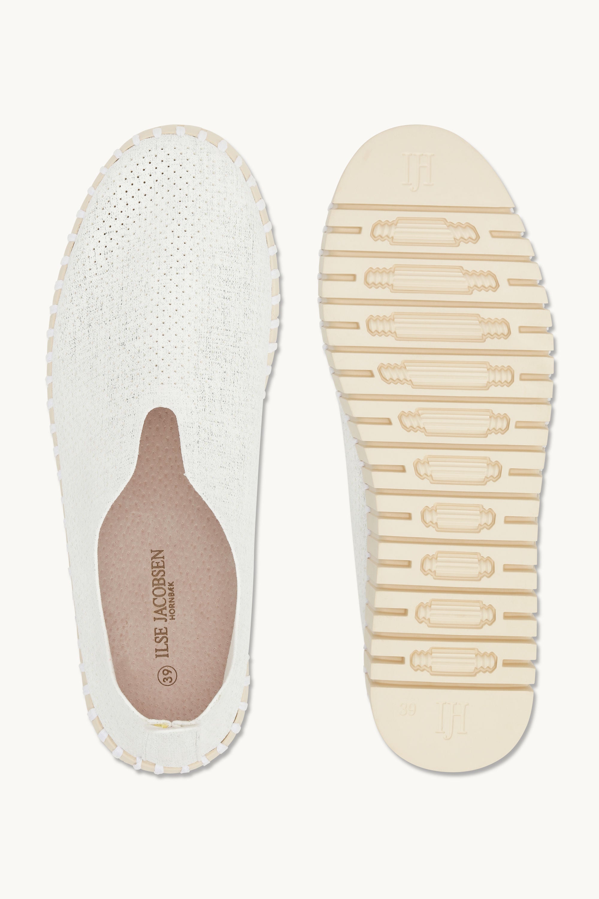 Tulip Chaussures Plateforme Pailletées - White Pearled Ivory