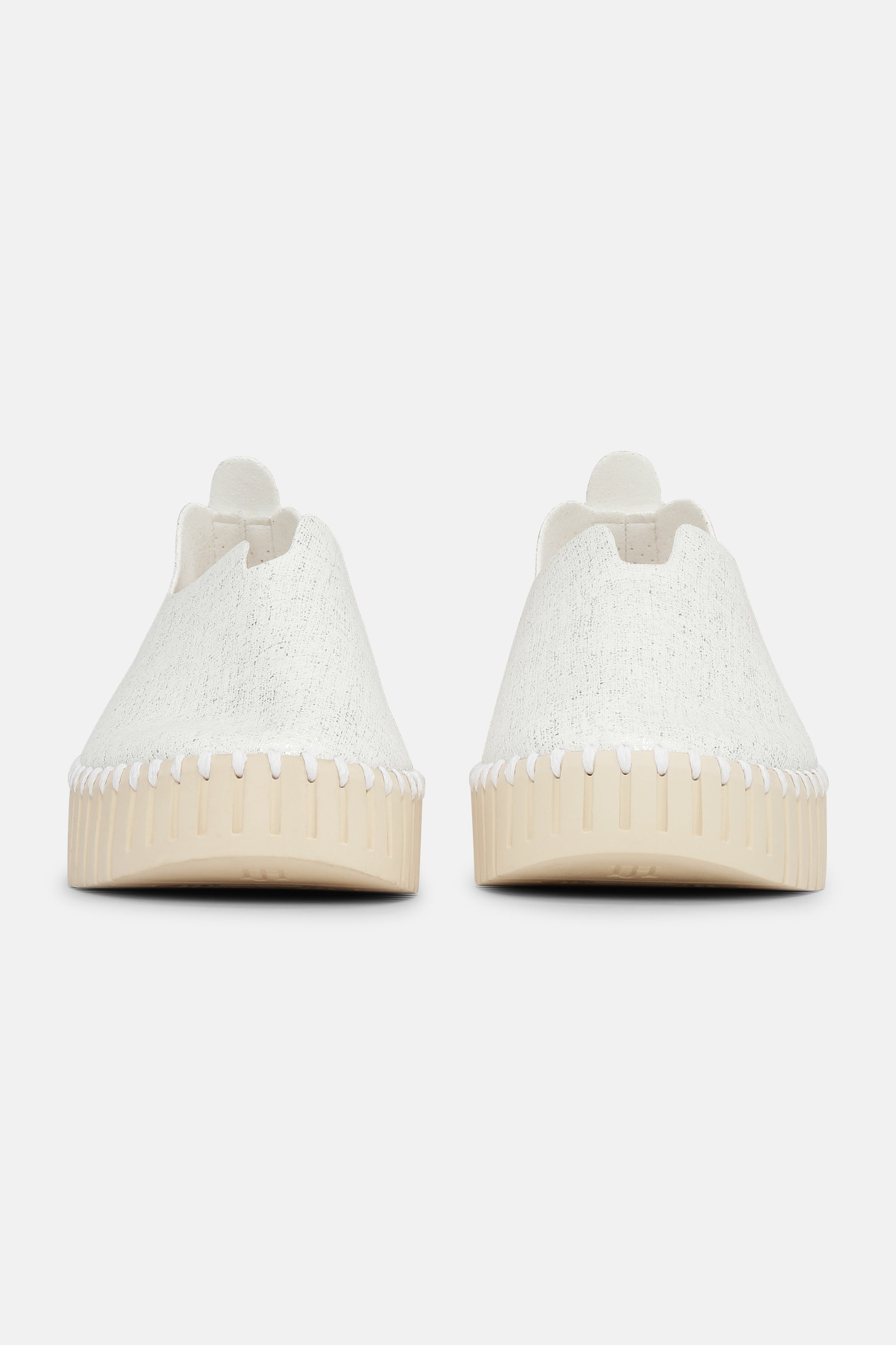 Tulip Chaussures Plateforme Pailletées - White Pearled Ivory