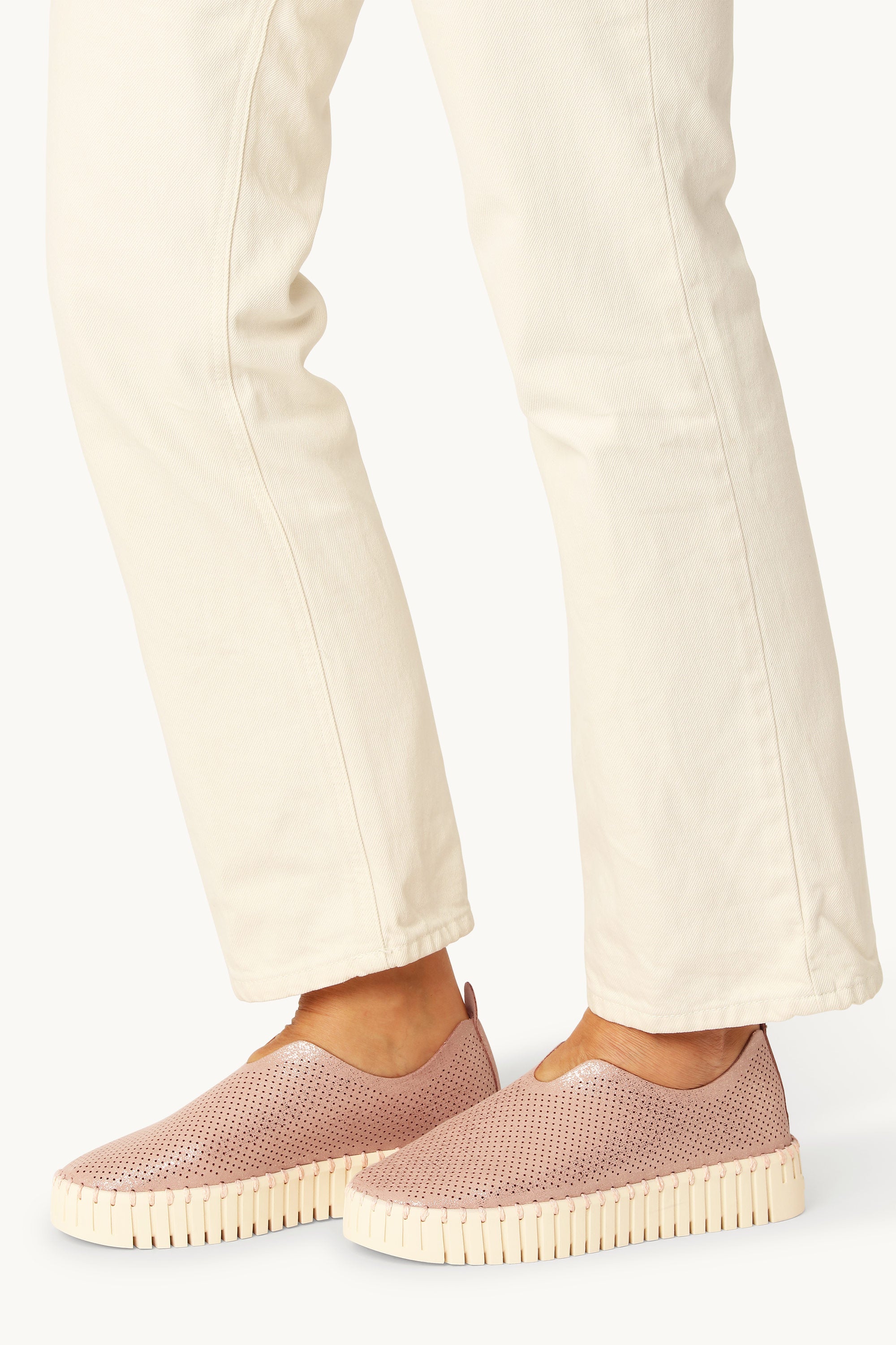 Tulip Chaussures Plateforme Pailletées - Adobe Rose Pearled Ivory