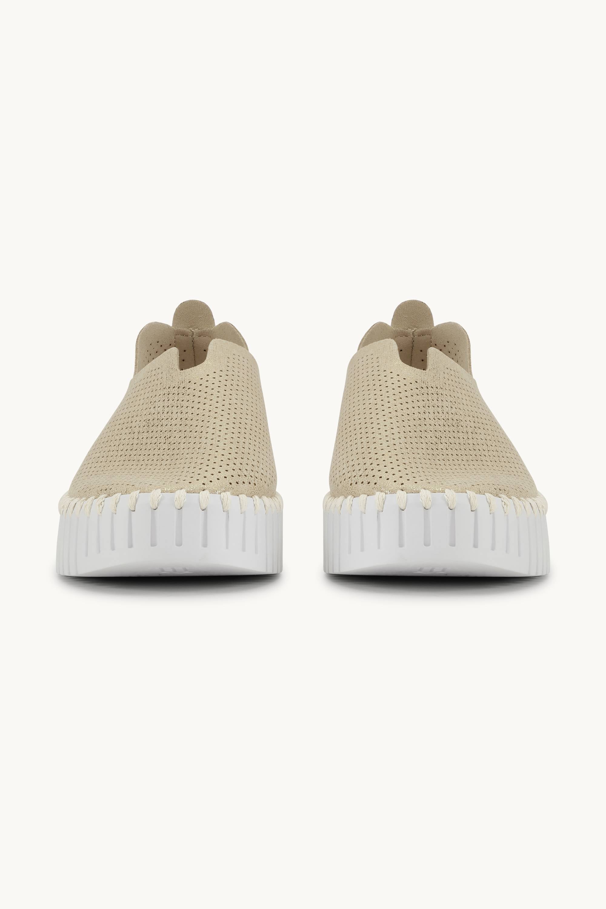 Tulip Chaussures Plateforme Pailletées - Platin White