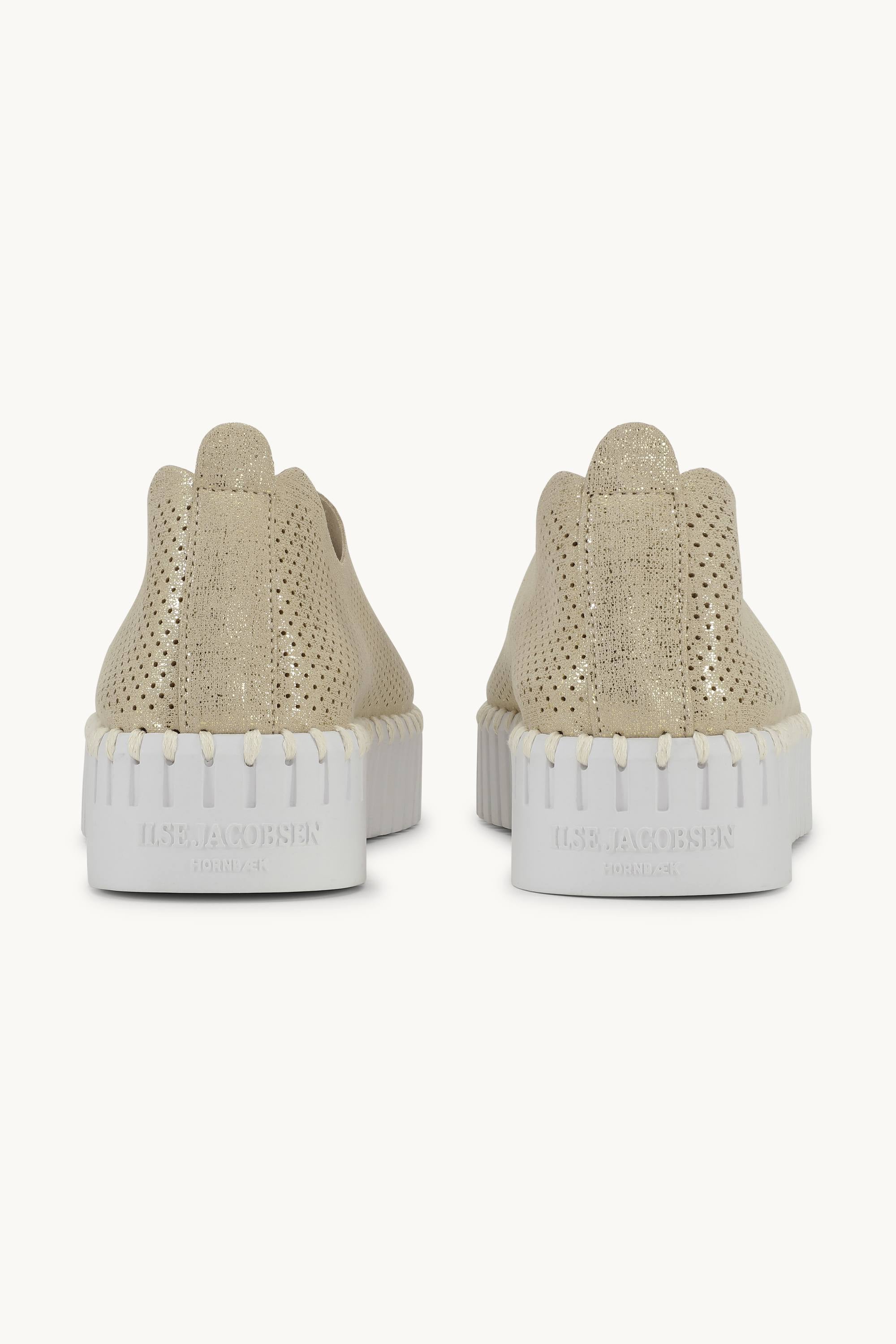 Tulip Chaussures Plateforme Pailletées - Platin White