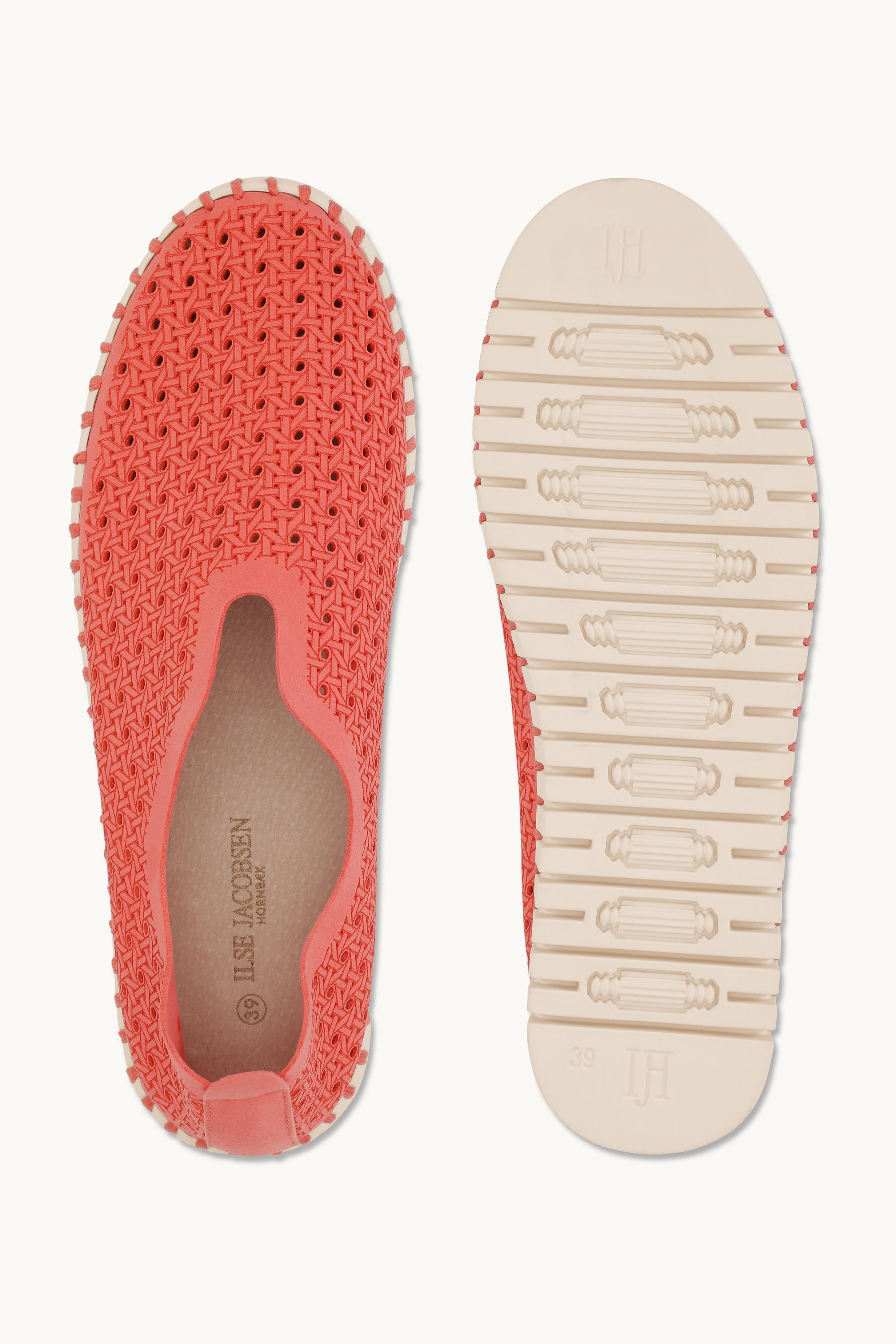 Tulip Flats - Raspberry Pearled Ivory