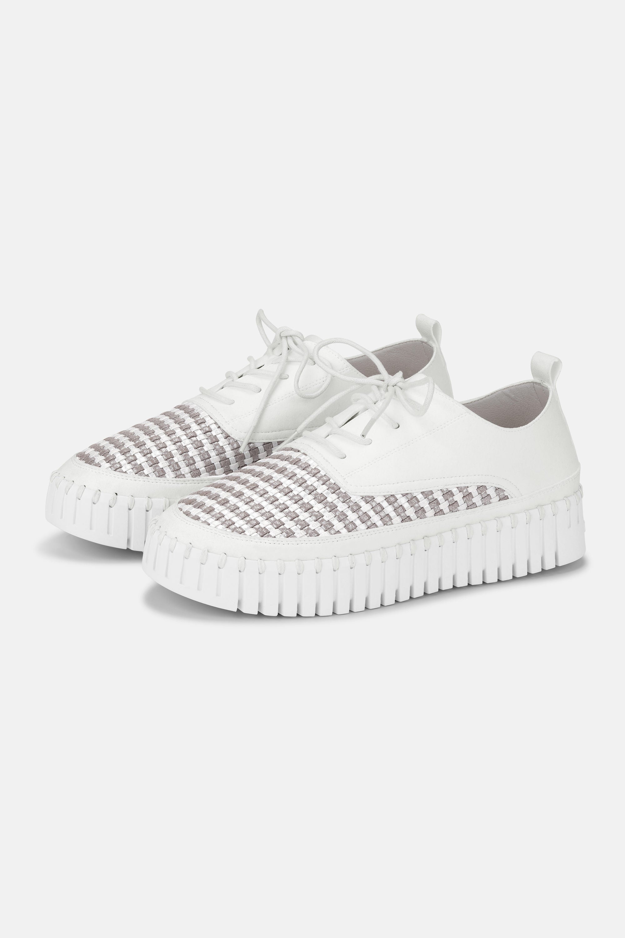 Tulip Flats With Laces - White White