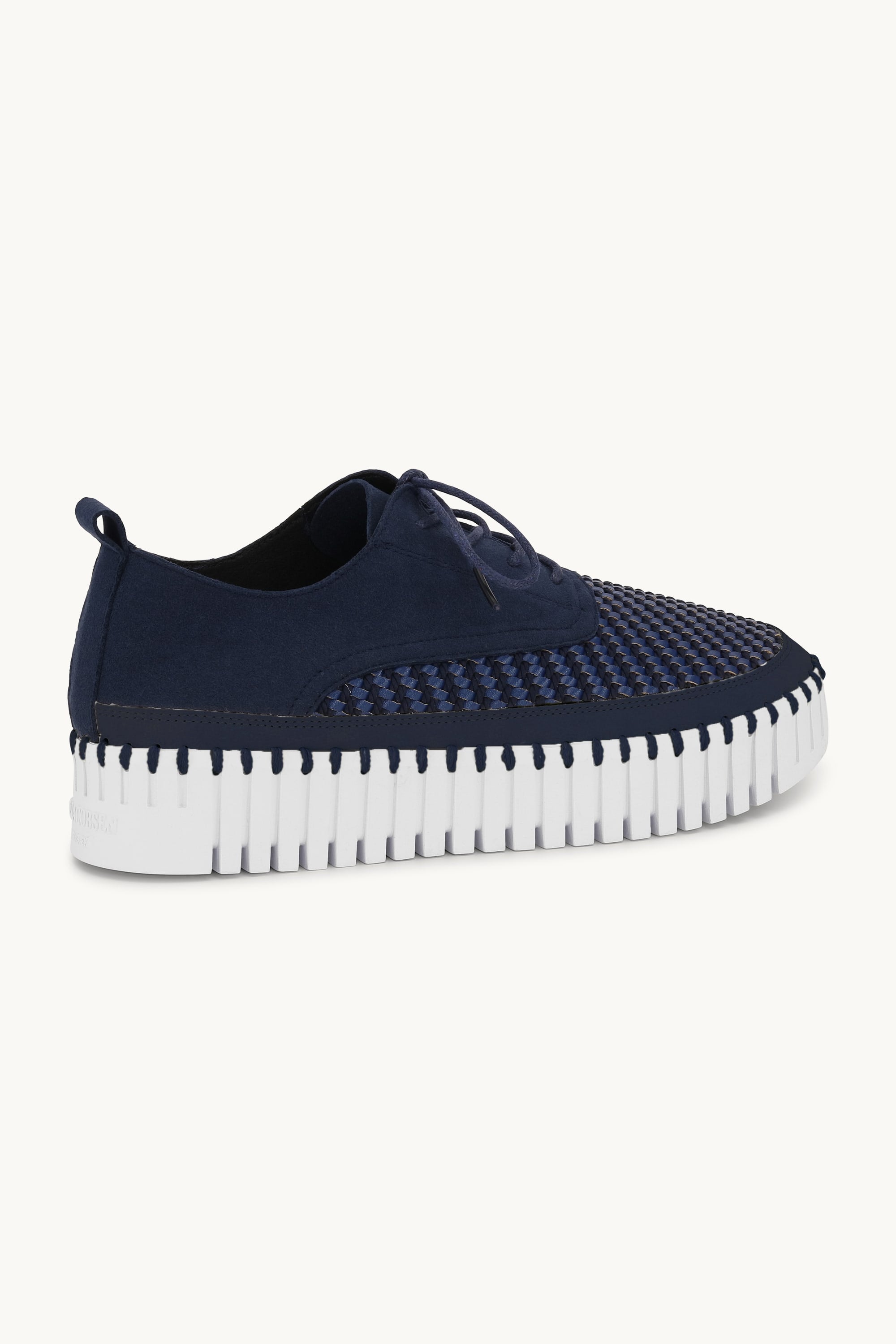 Tulip Flats With Laces - Dark Indigo White