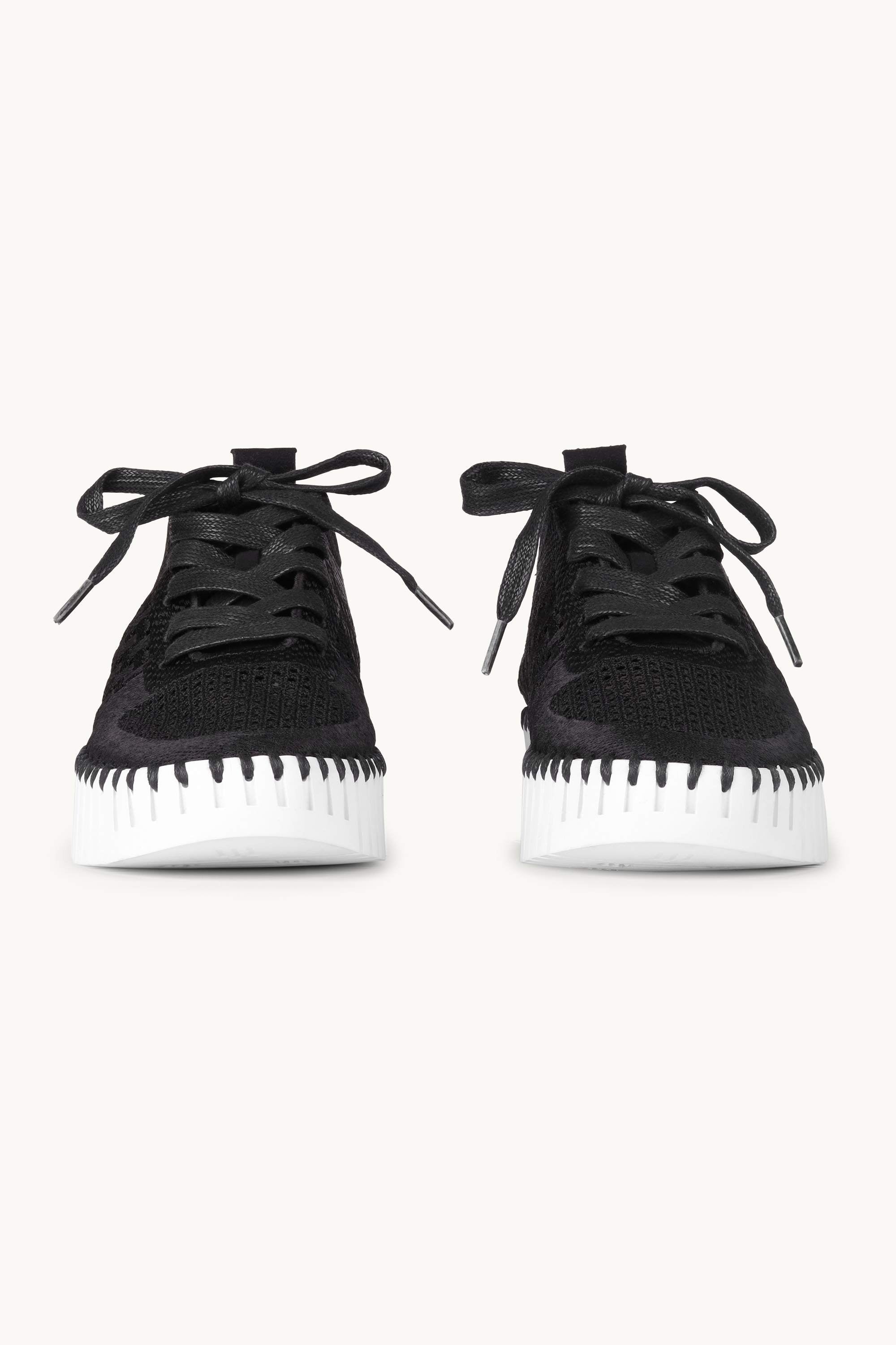 Tulip Flats With Laces - Black White