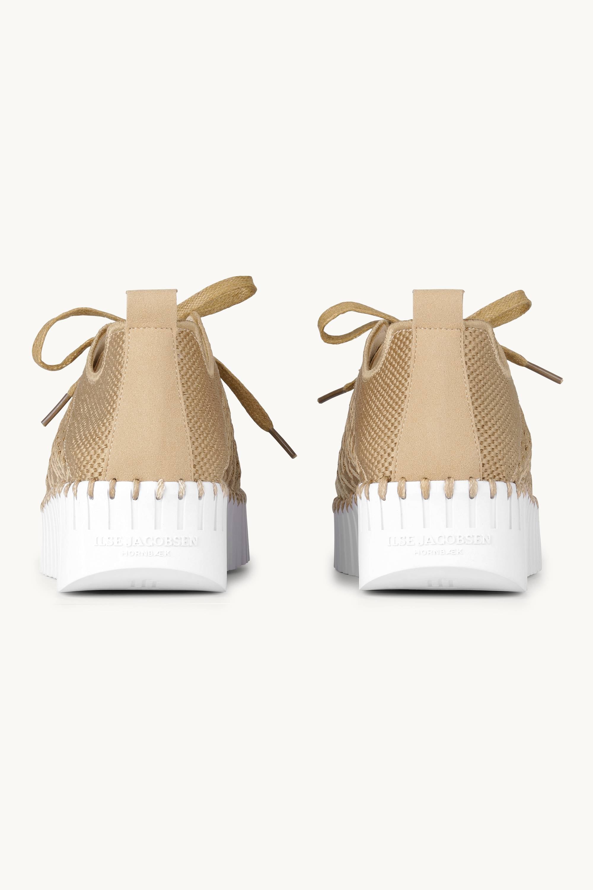 Tulip Flats With Laces - Latte White