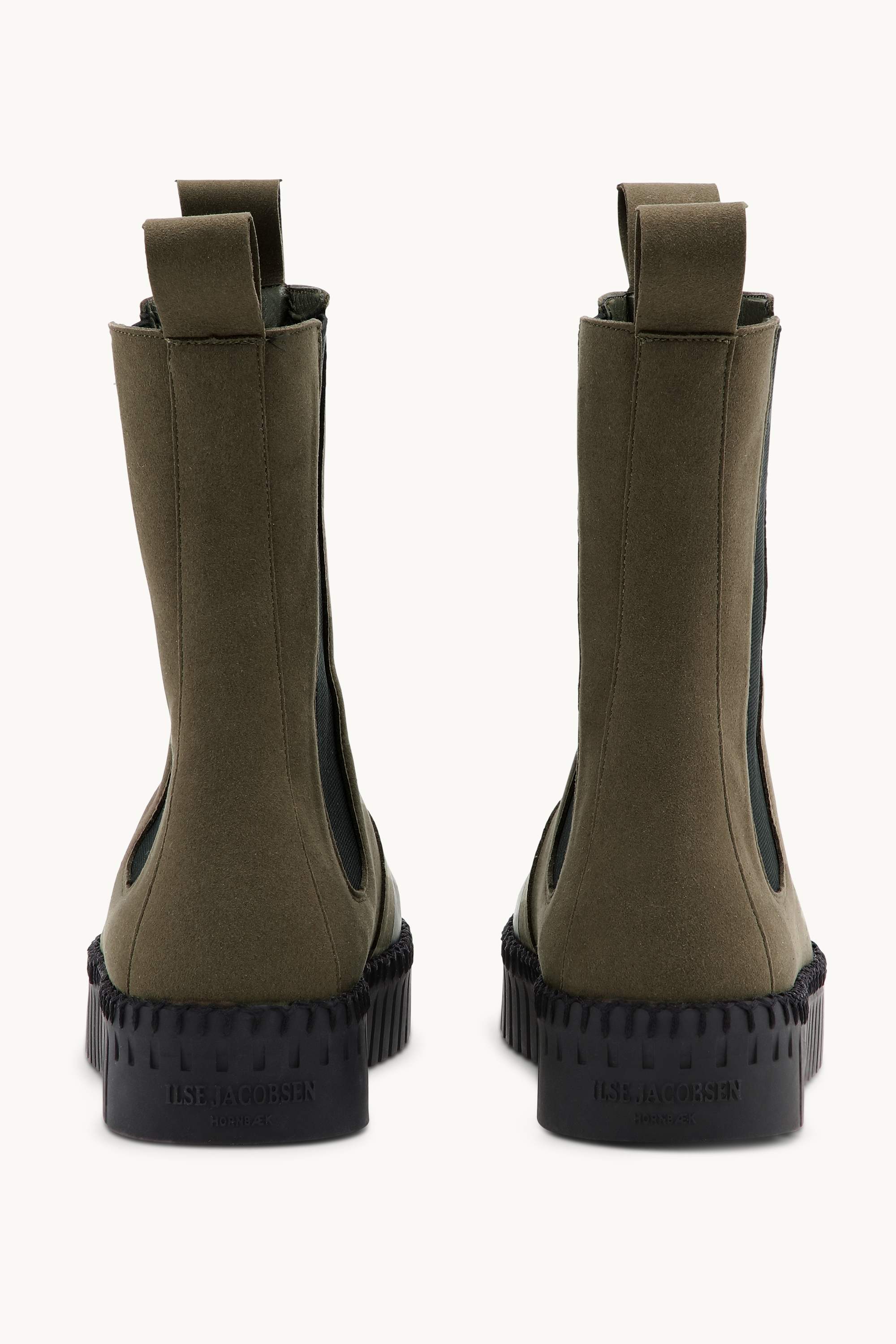 Bottes Chelsea longues - Olive foncé noir