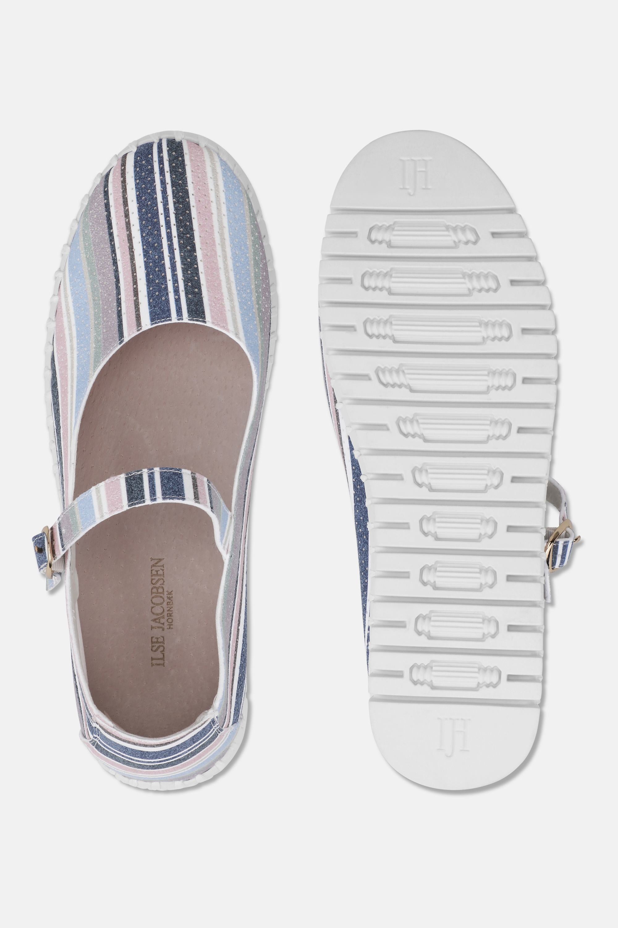 Ballerines Rayées - Lotus White