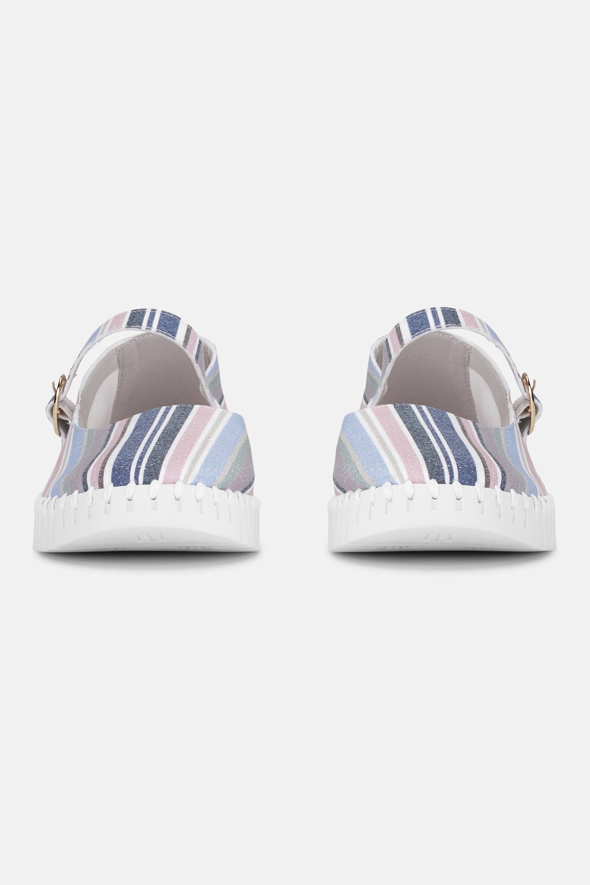 Ballerines Rayées - Lotus White