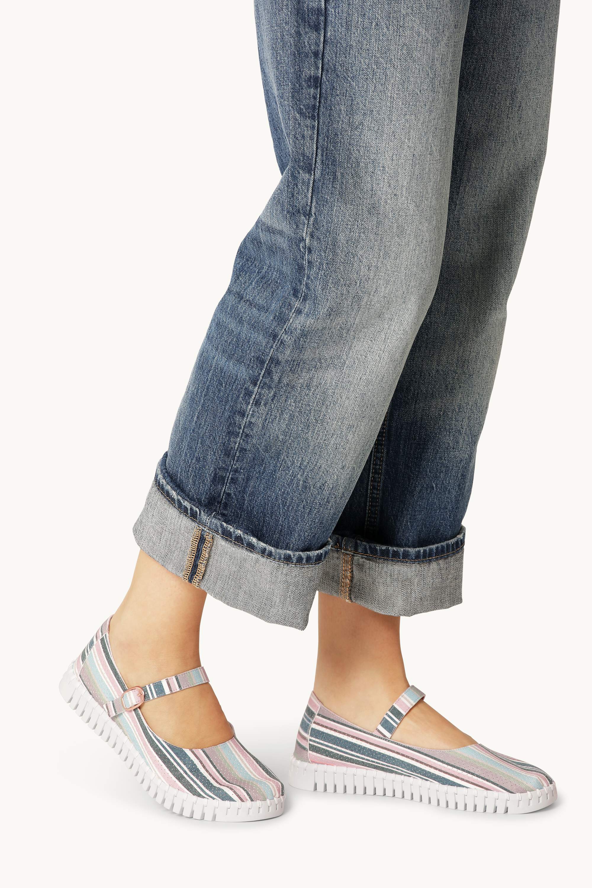 Ballerines Rayées - Lotus White