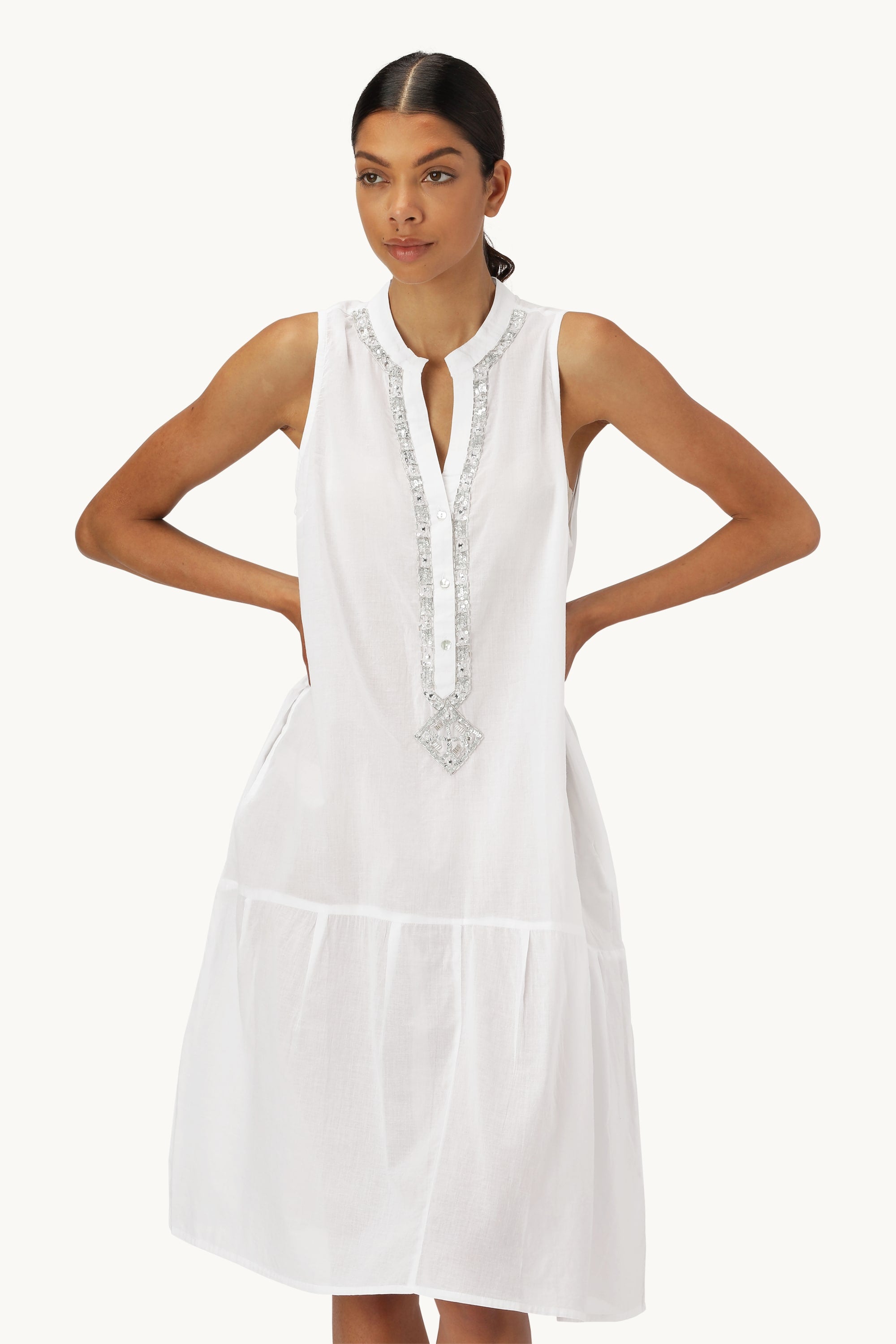 Midi Dress - White